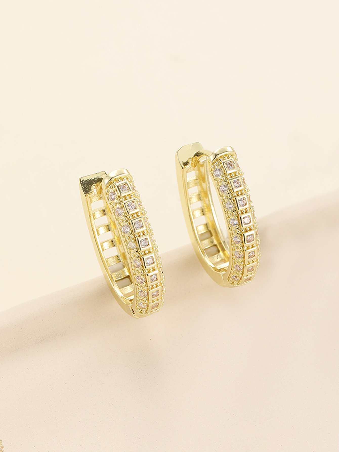 Embellished Huggie Earrings