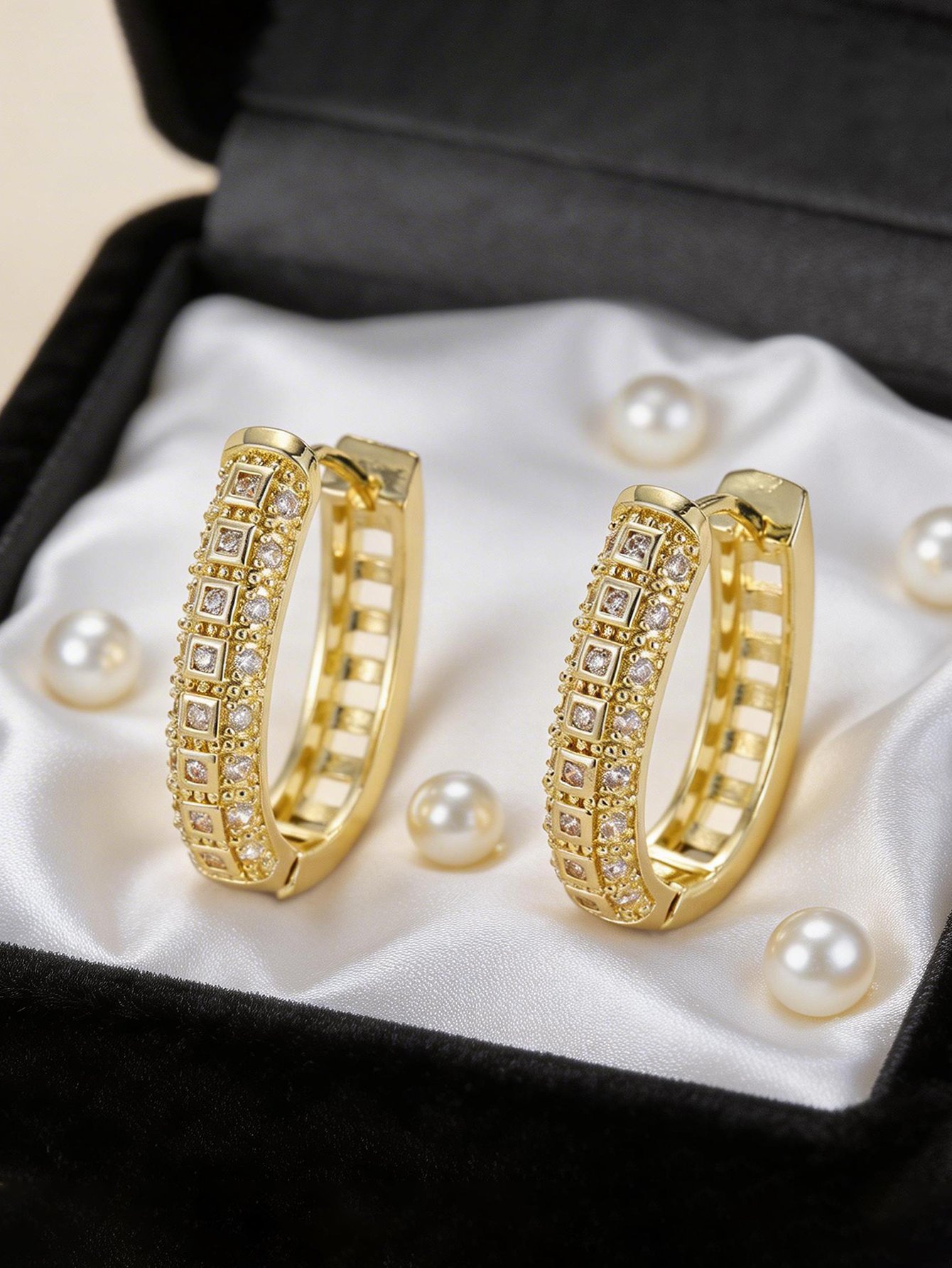 Embellished Huggie Earrings