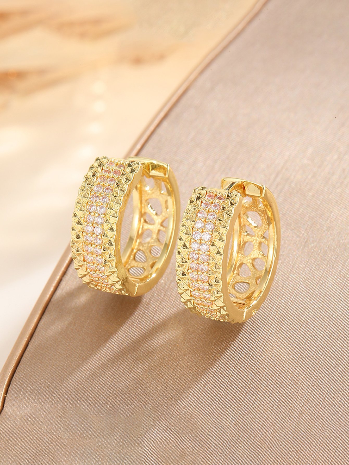 Embellished Huggie Earrings
