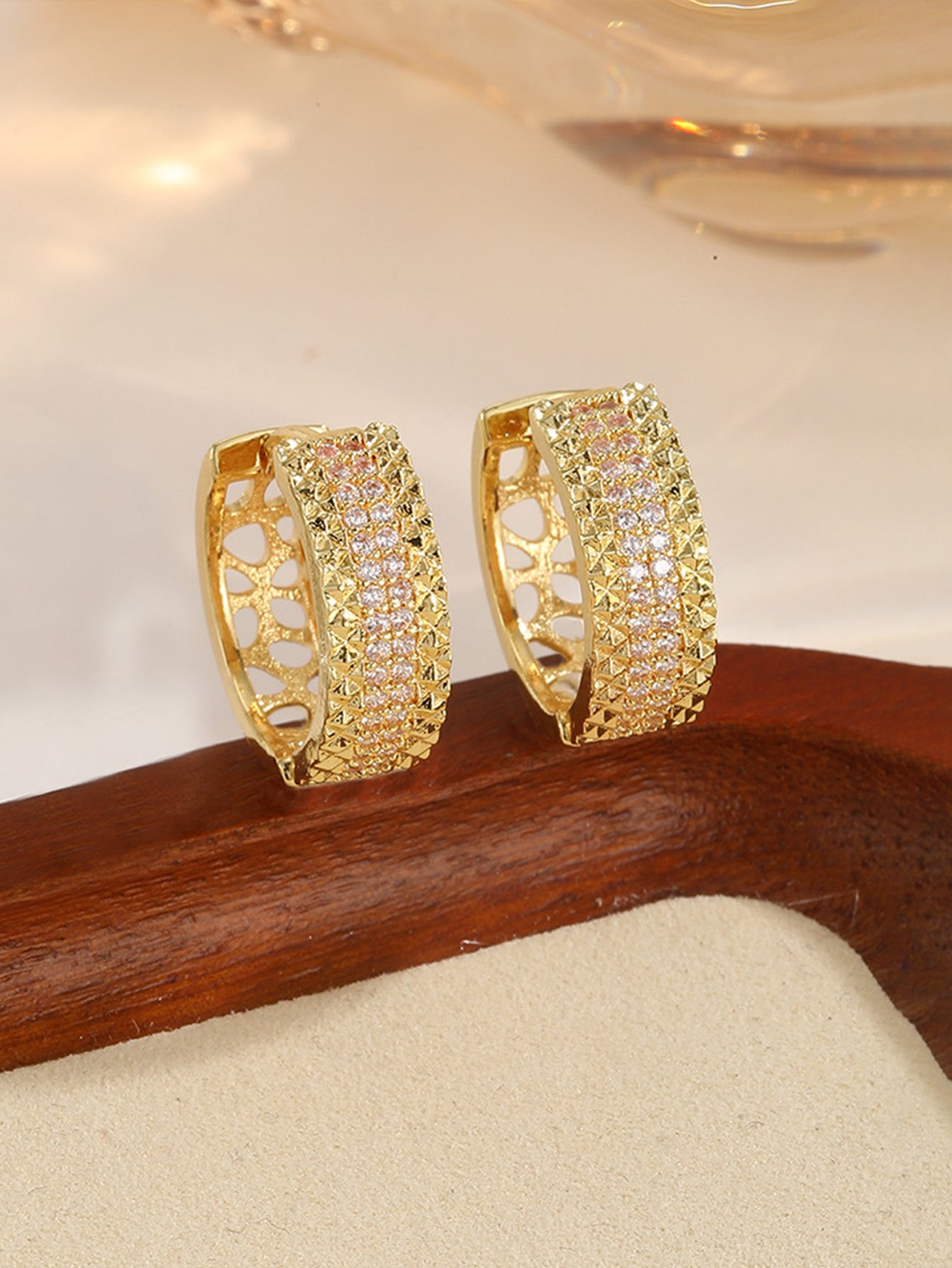 Embellished Huggie Earrings