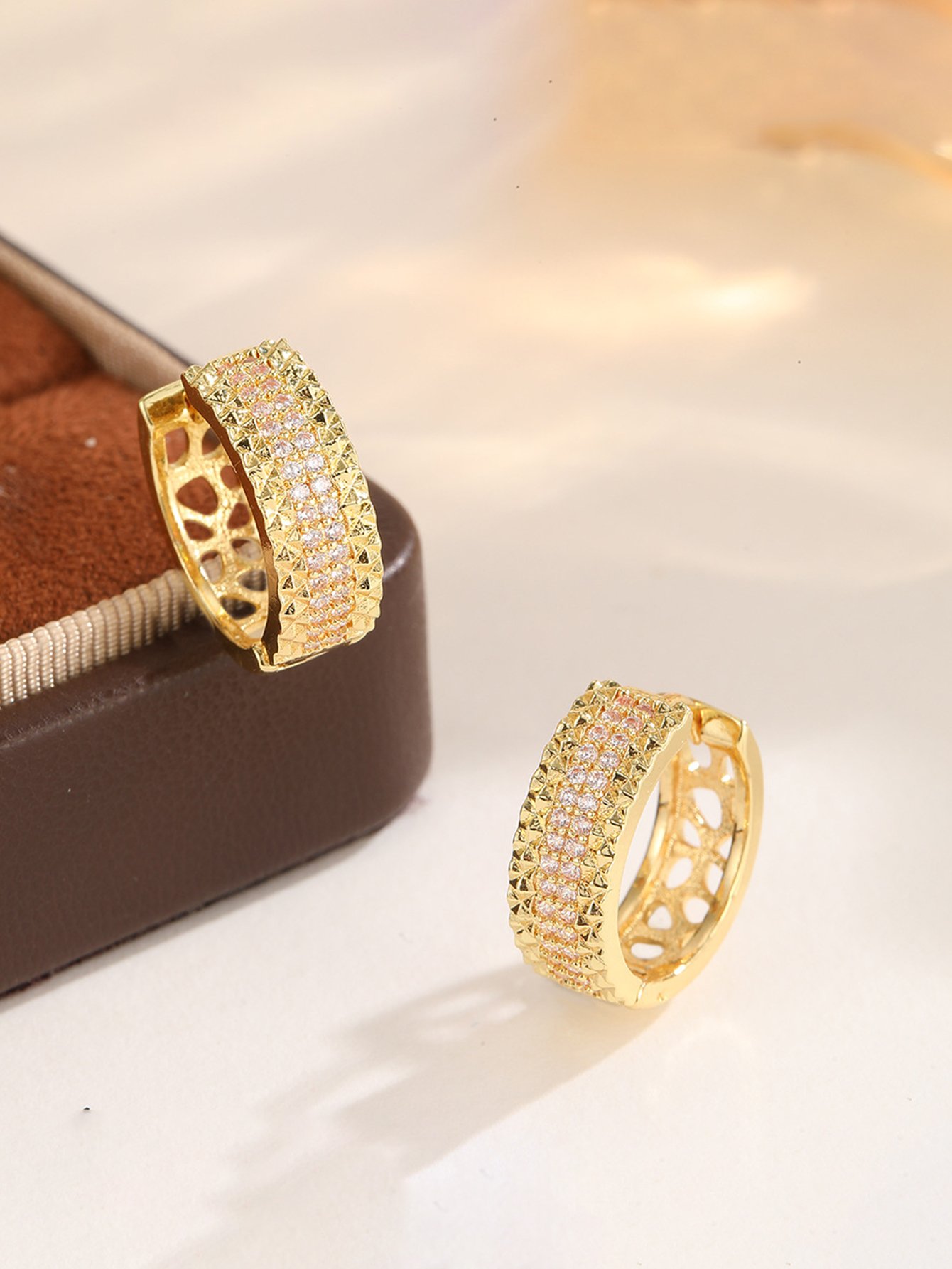 Embellished Huggie Earrings