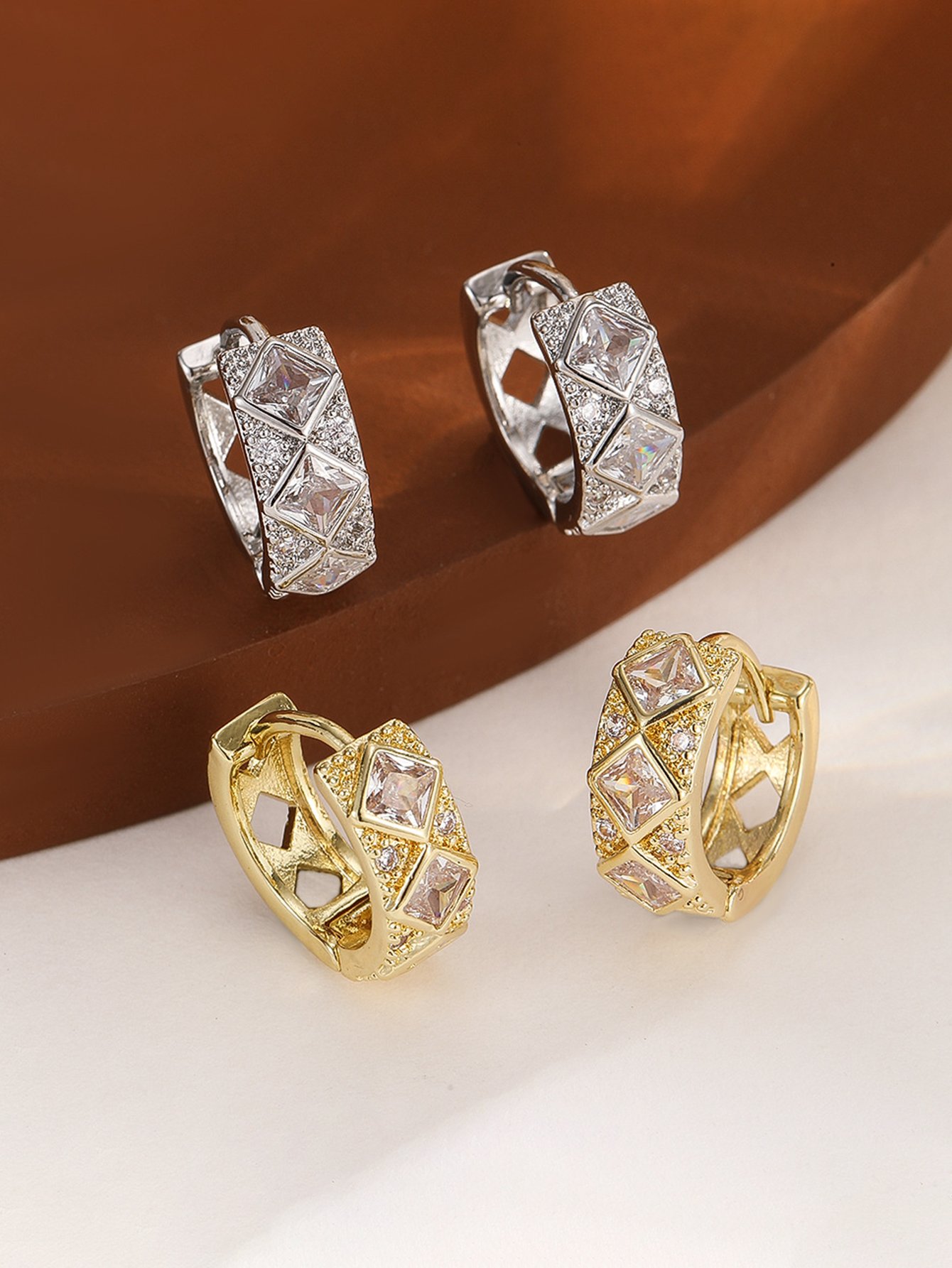 Embellished Huggie Earrings