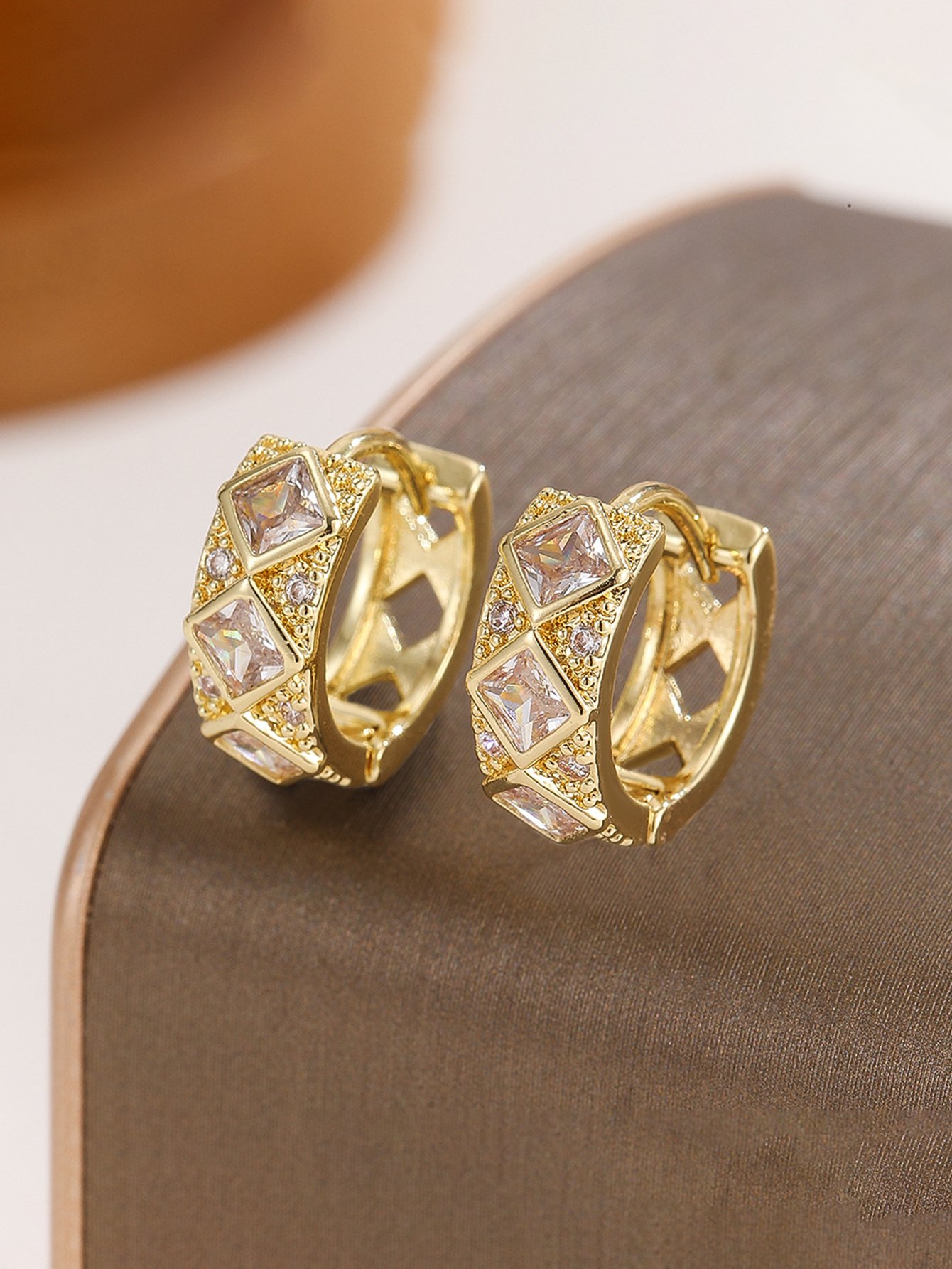 Embellished Huggie Earrings
