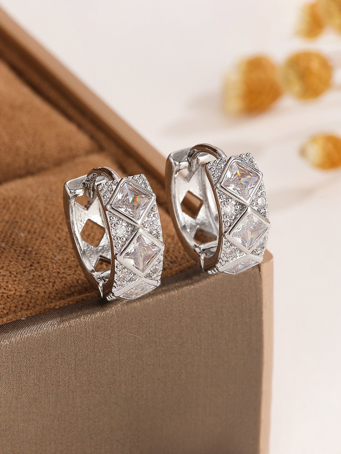 Embellished Huggie Earrings