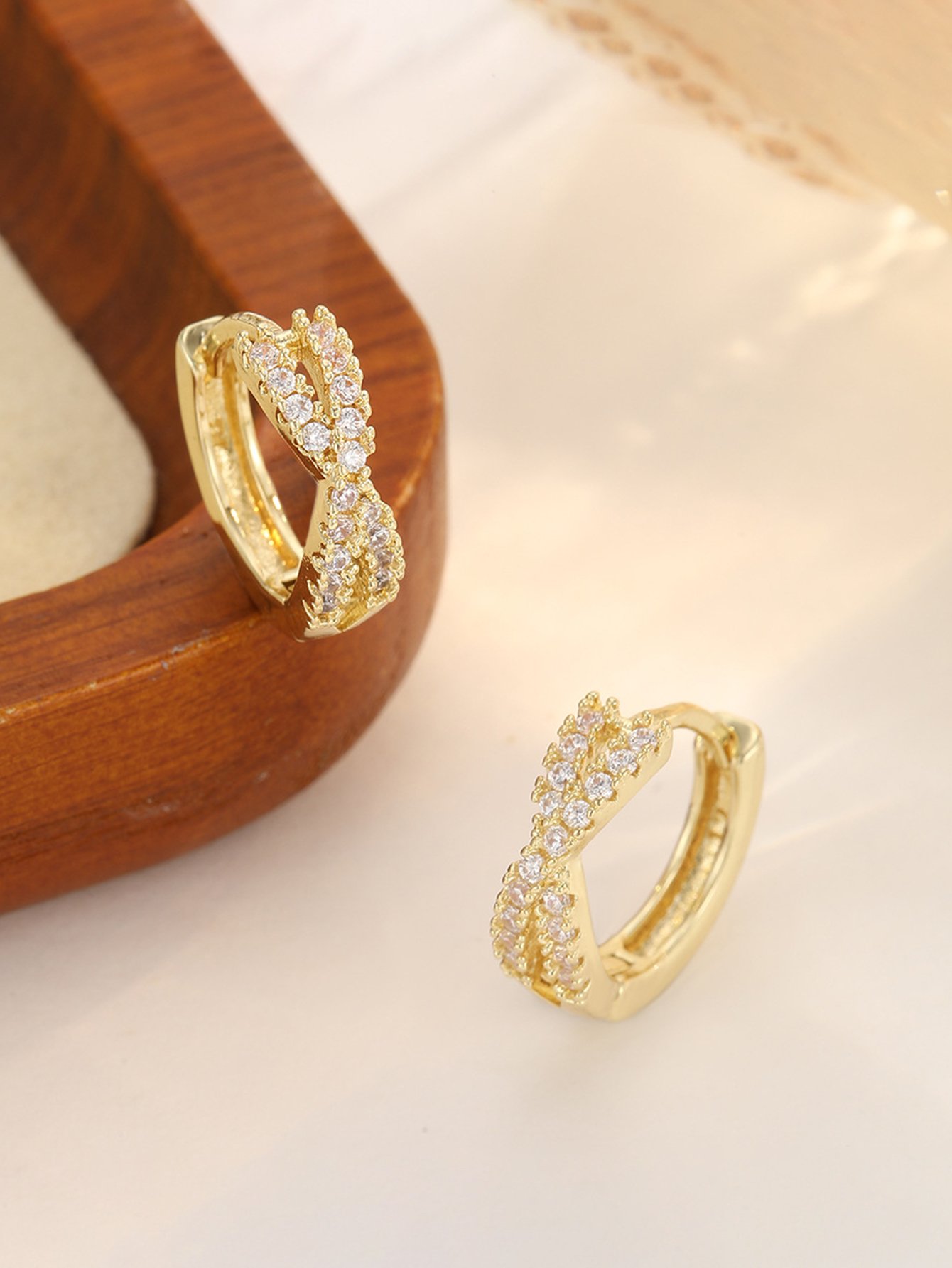 Embellished Huggie Earrings