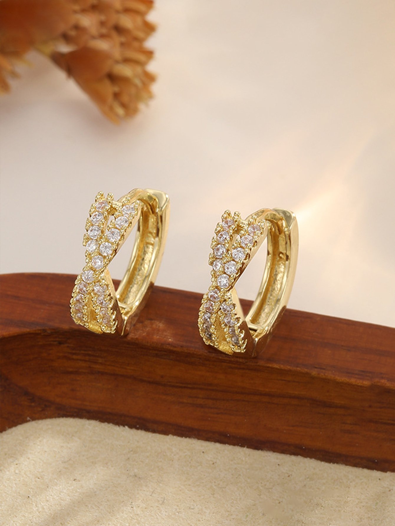 Embellished Huggie Earrings