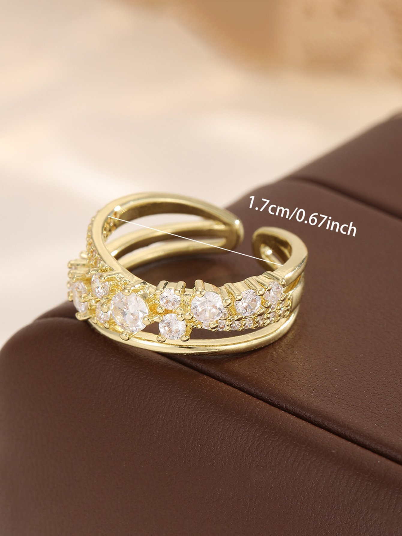 Gold Tone Embellished Ring