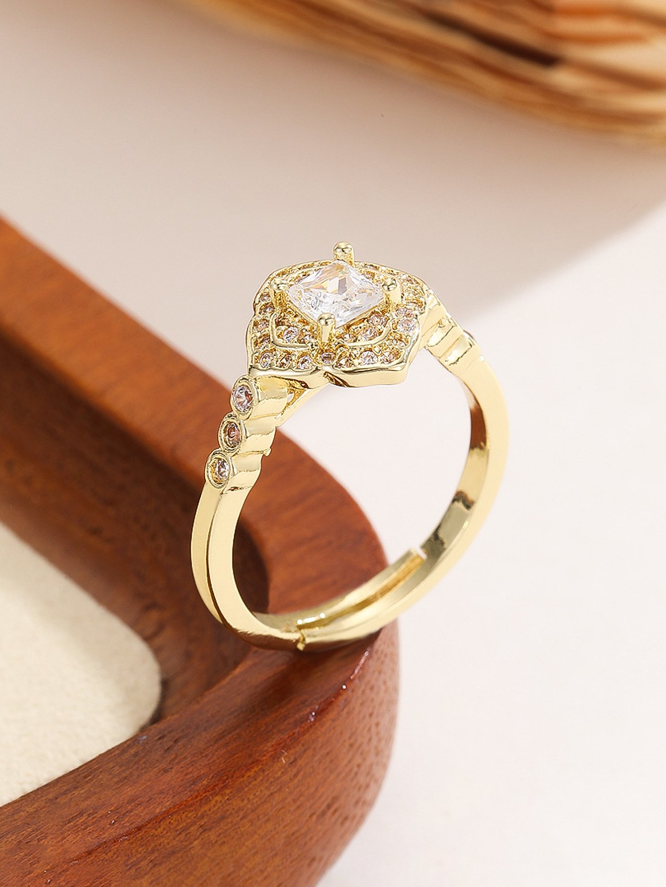 Gold Tone Embellished Ring