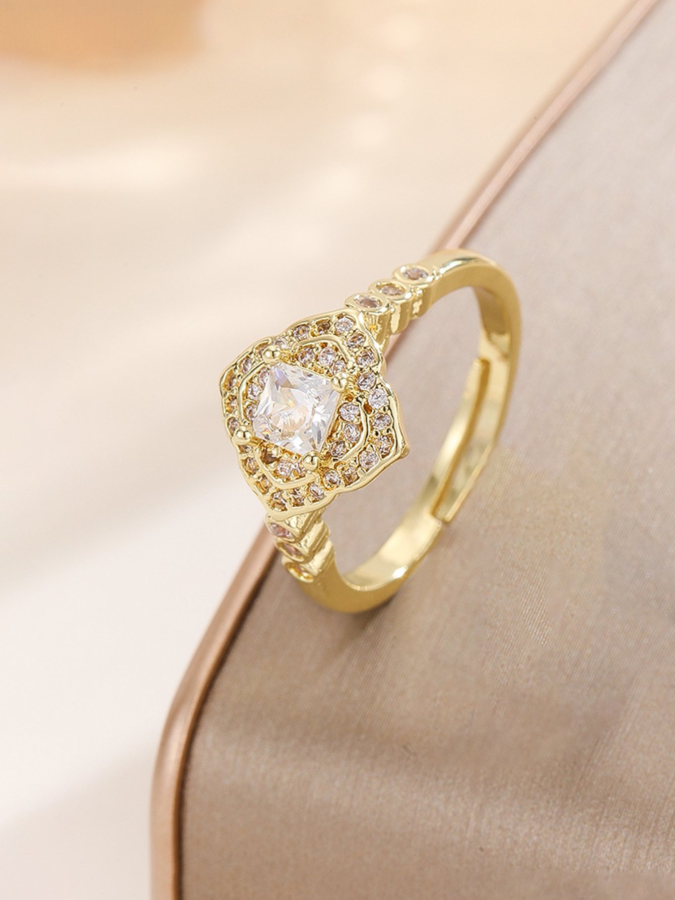 Gold Tone Embellished Ring