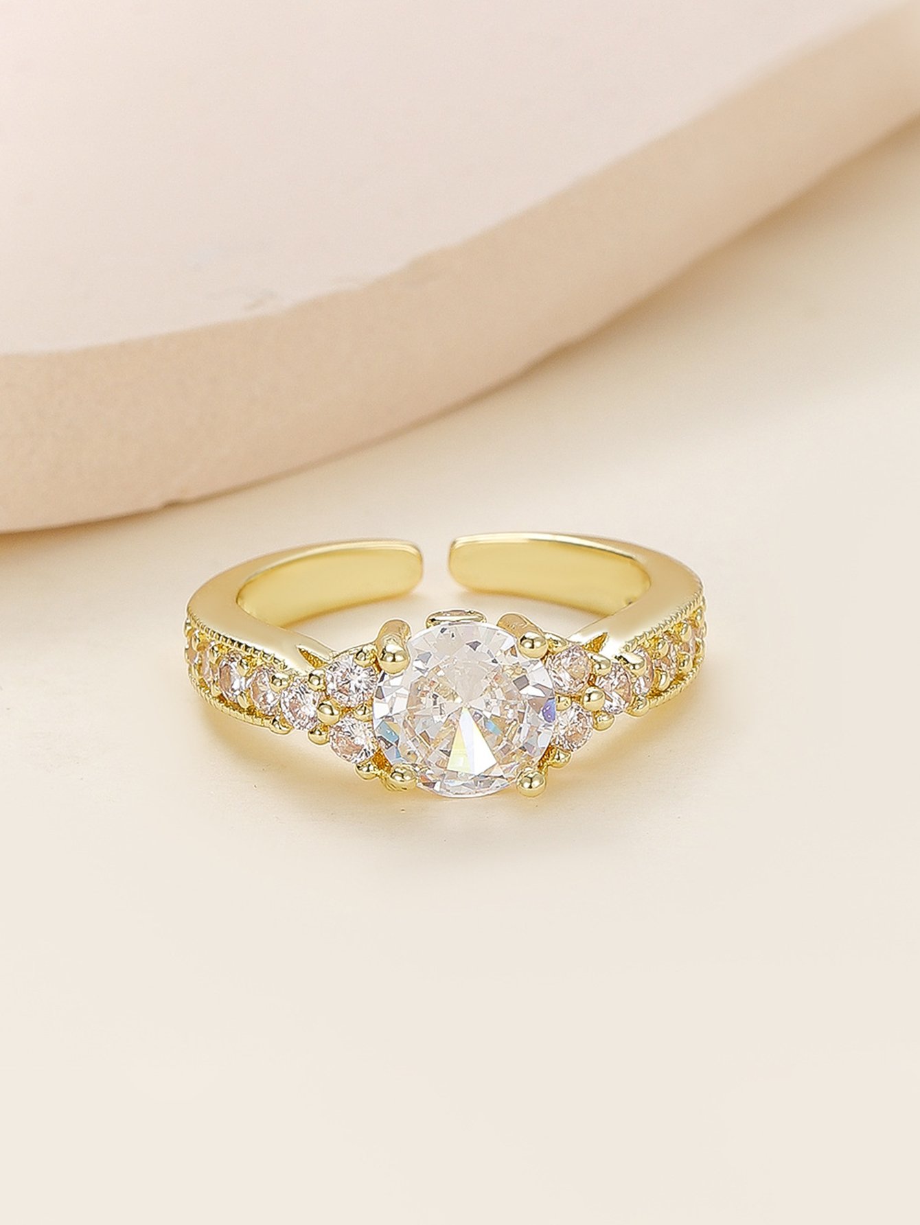 Gold Tone Embellished Ring