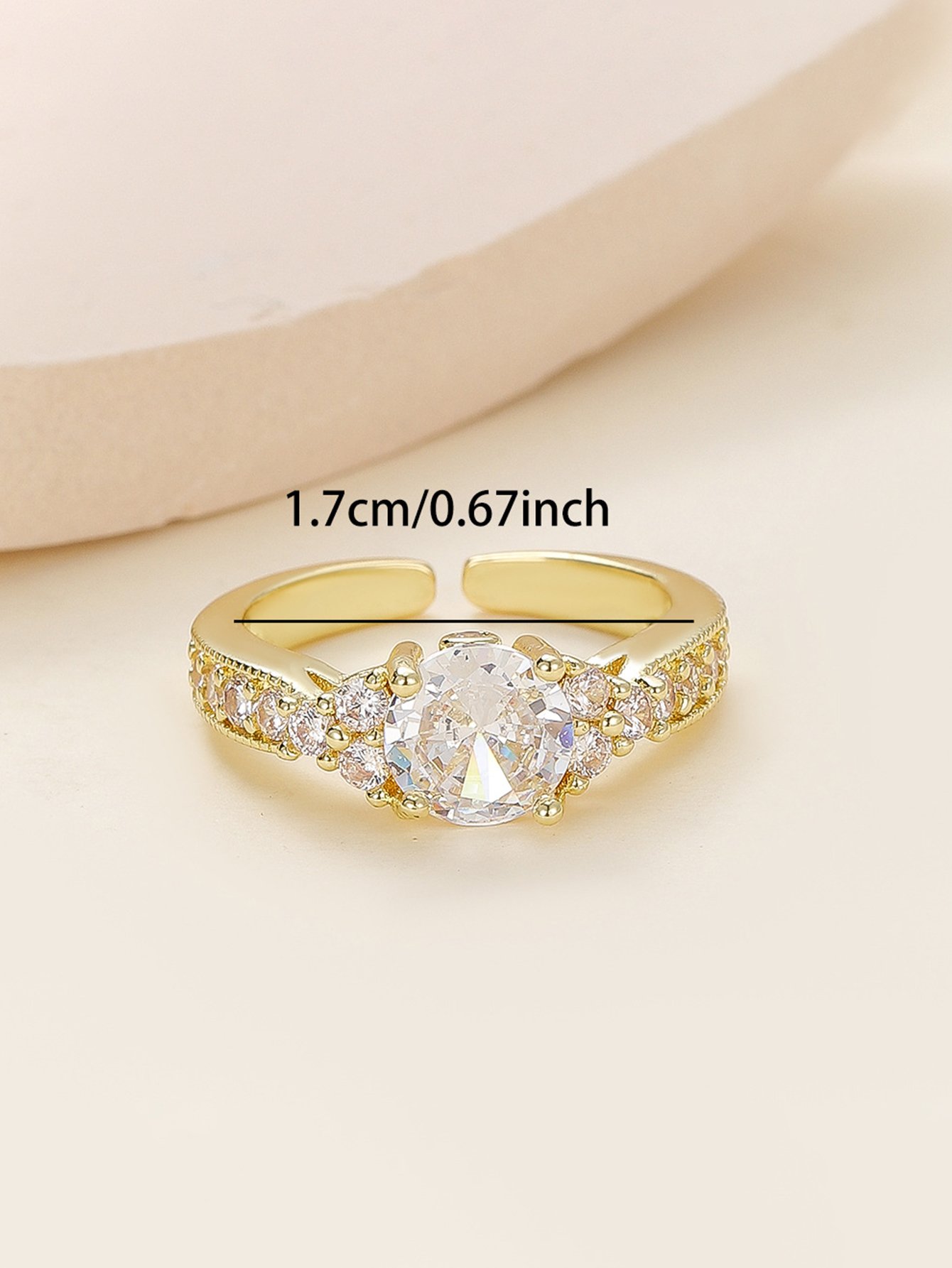 Gold Tone Embellished Ring