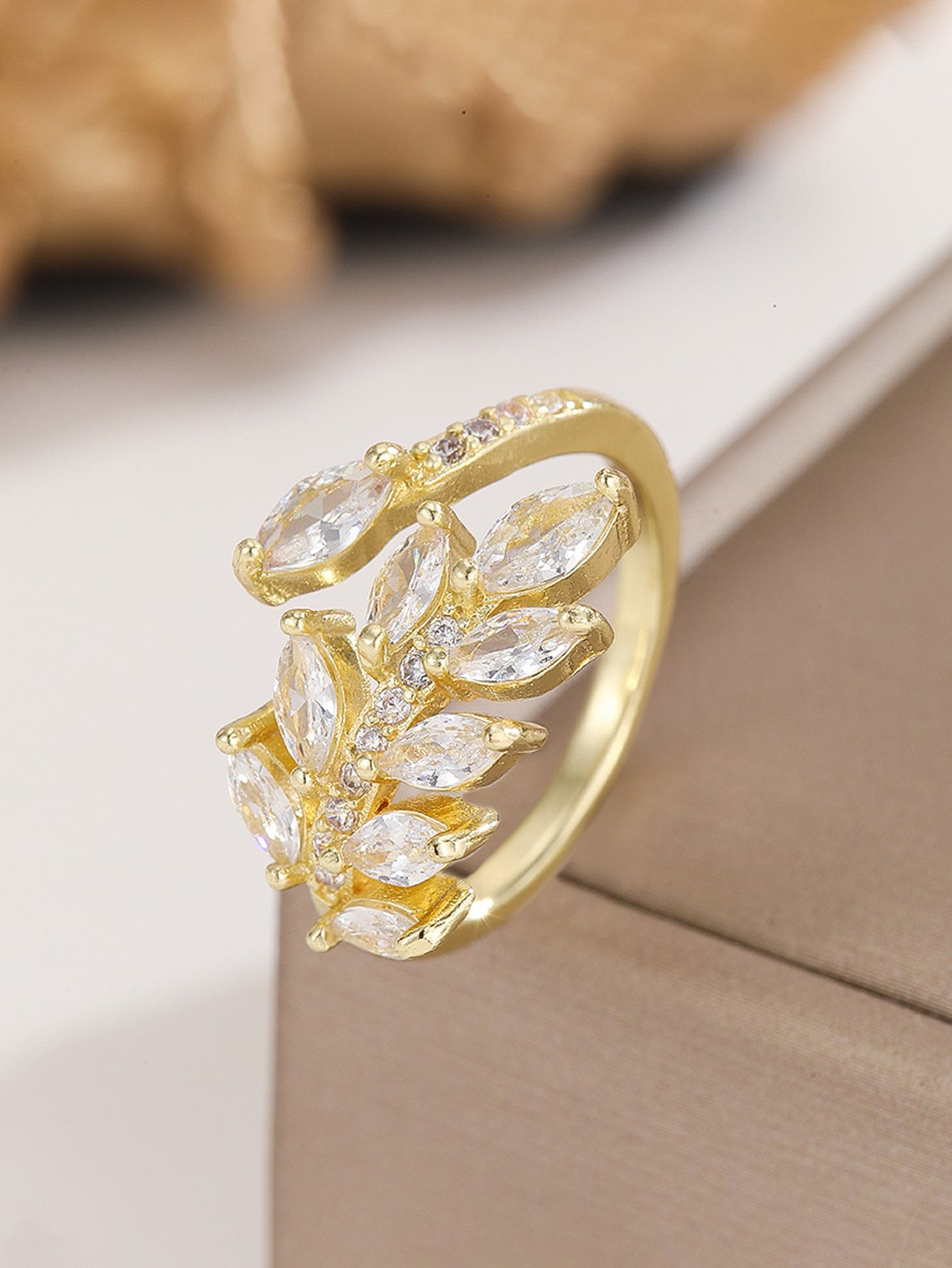 Gold Tone Embellished Ring