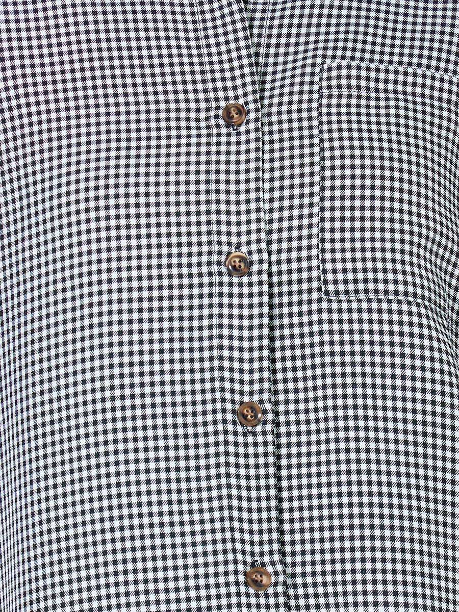Black Checked Long Sleeves Pocket Detail Oversized Shirt