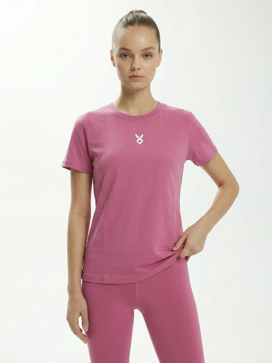 Pink Regular Fit T-Shirt With Logo Print