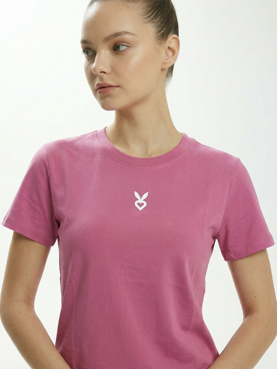 Pink Regular Fit T-Shirt With Logo Print