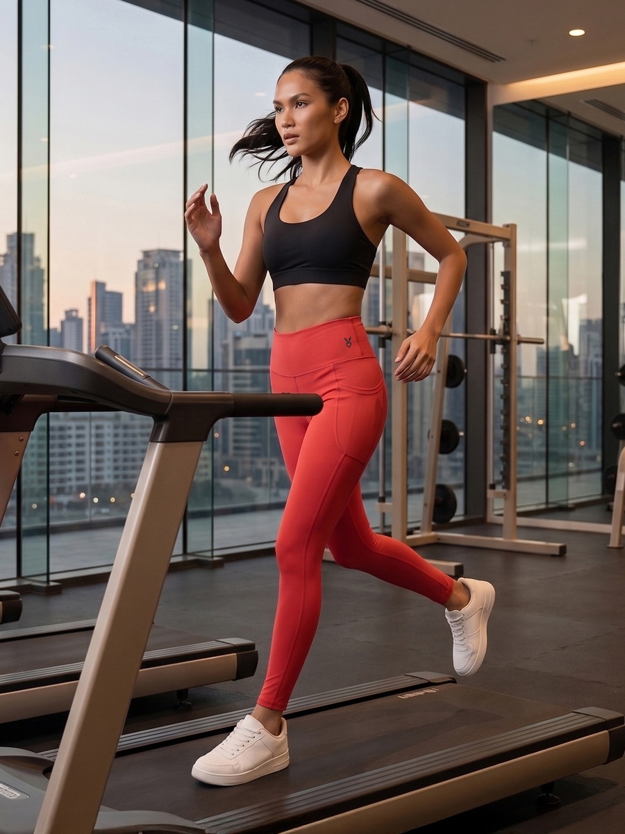 Red Sculpting Compression Stretchable Sports Legging