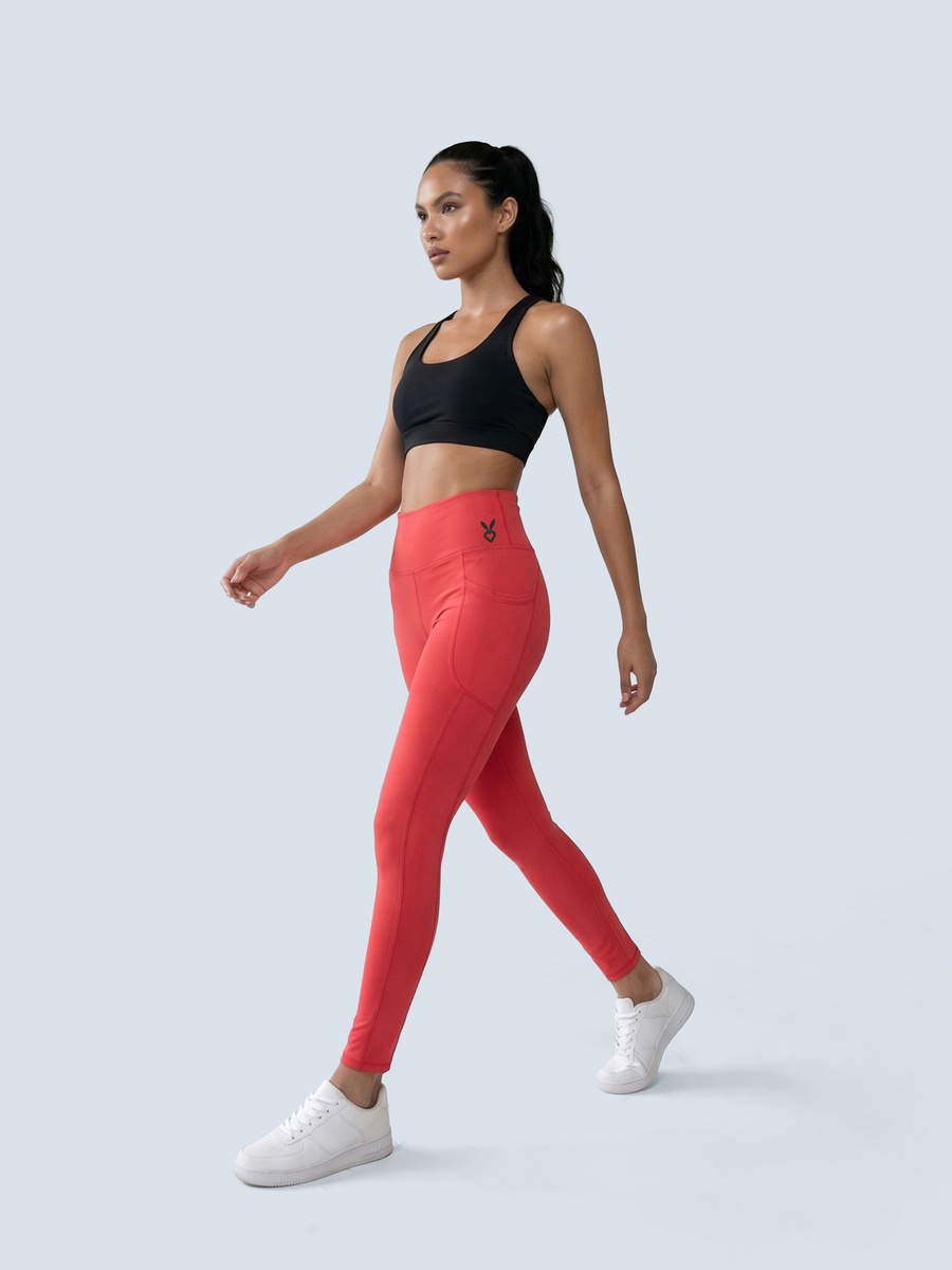 Red Sculpting Compression Stretchable Sports Legging