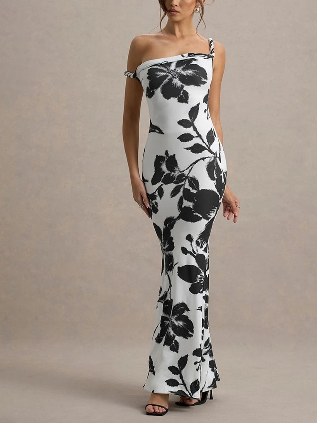 White Strappy Bodycon Maxi Dress