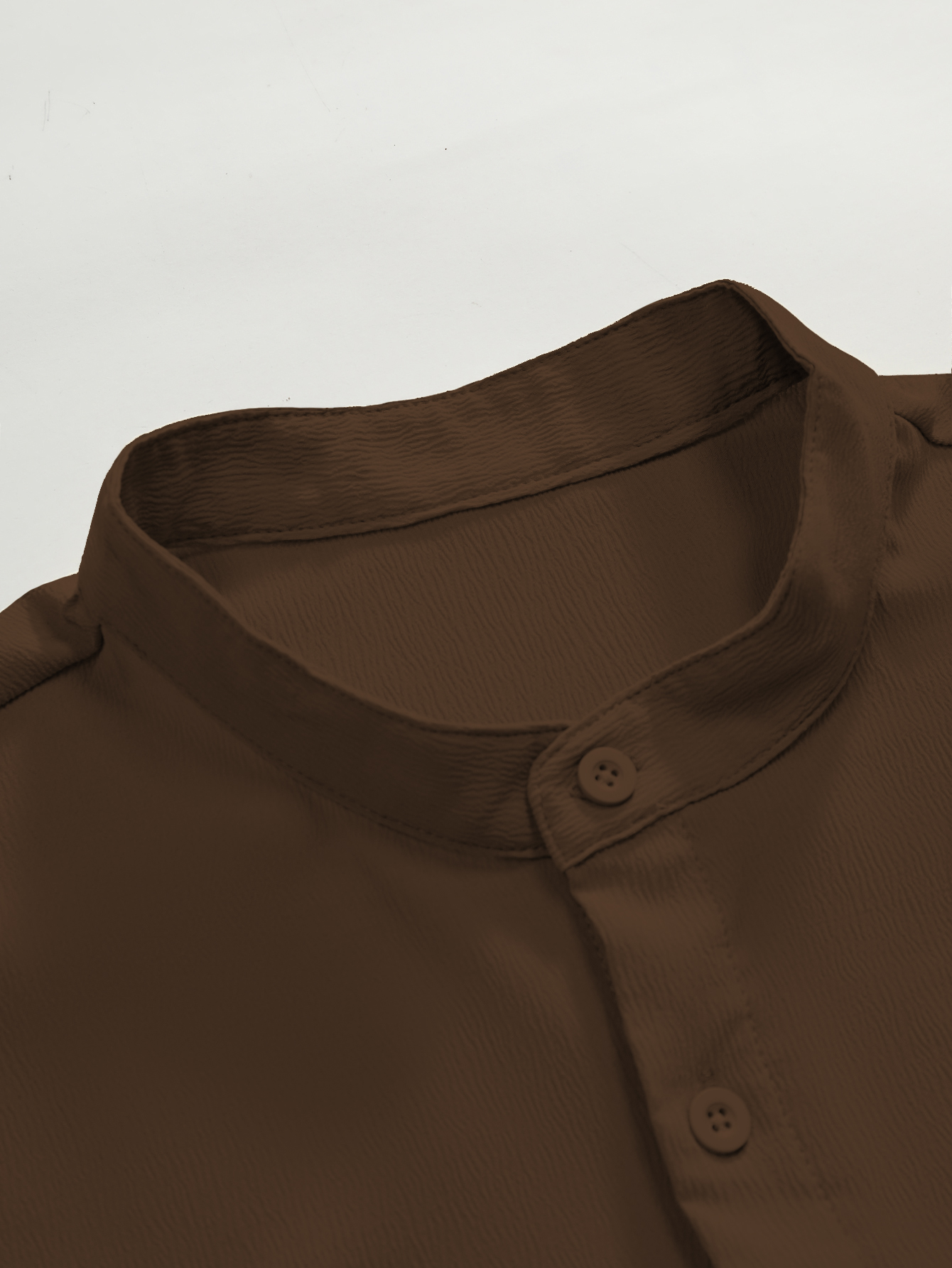 Men Stand Collar Slim Fit Casual Shirt