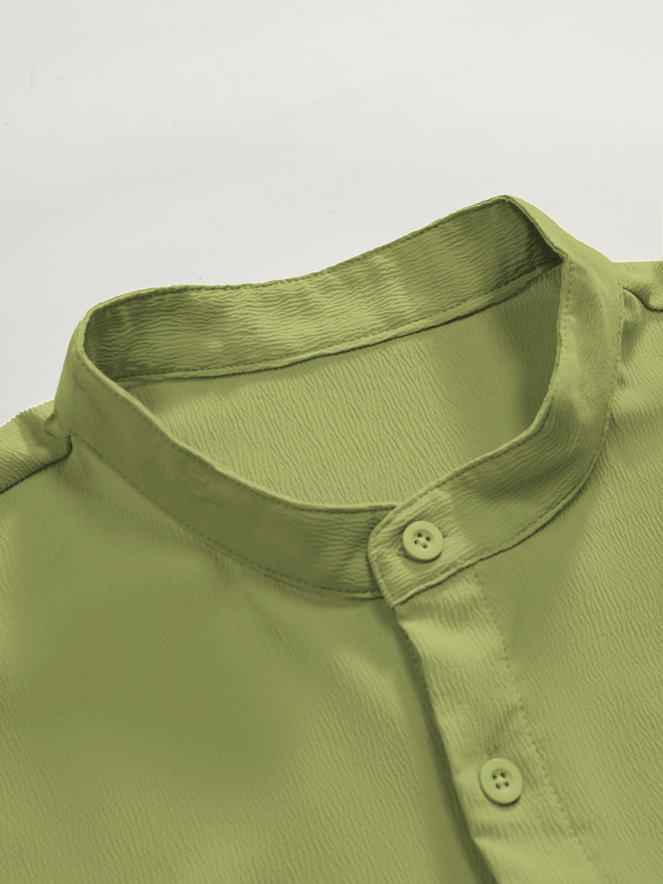Men Stand Collar Slim Fit Casual Shirt