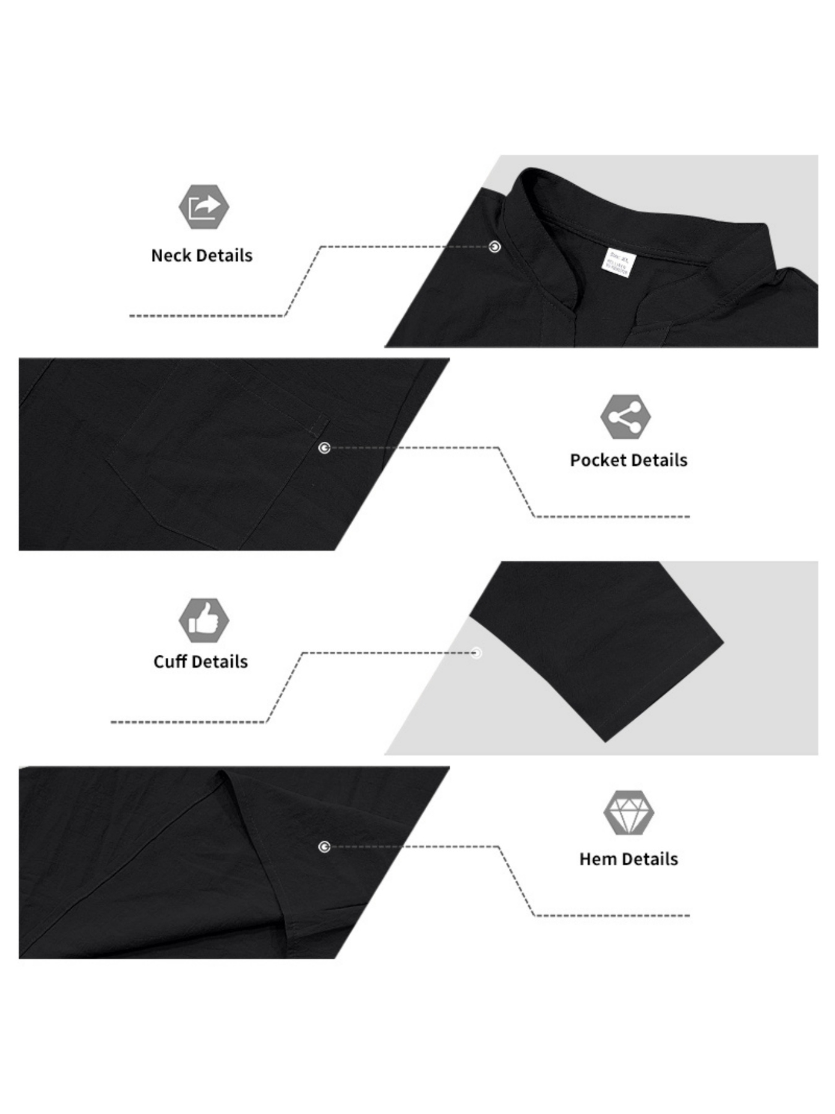 Men Linen Long Sleeves Casual Shirt