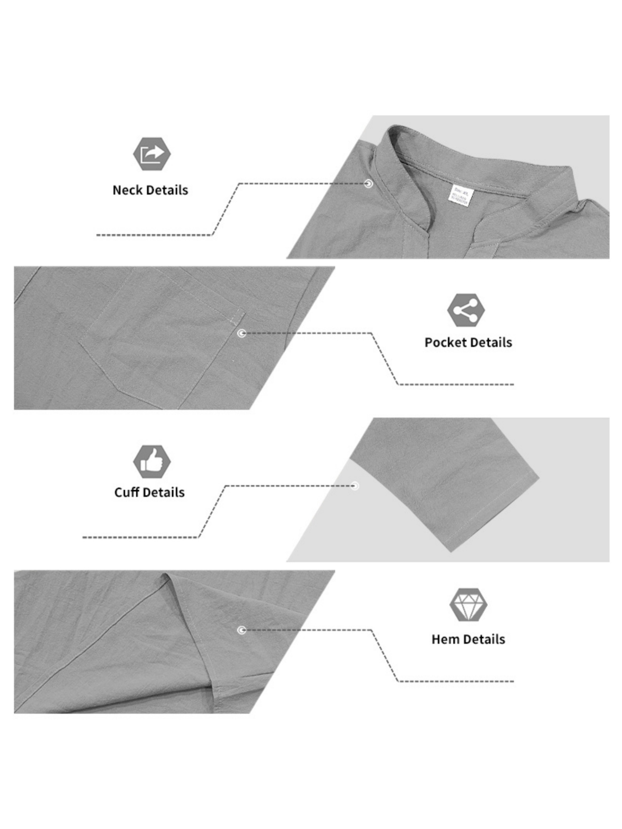 Men Linen Long Sleeves Casual Shirt