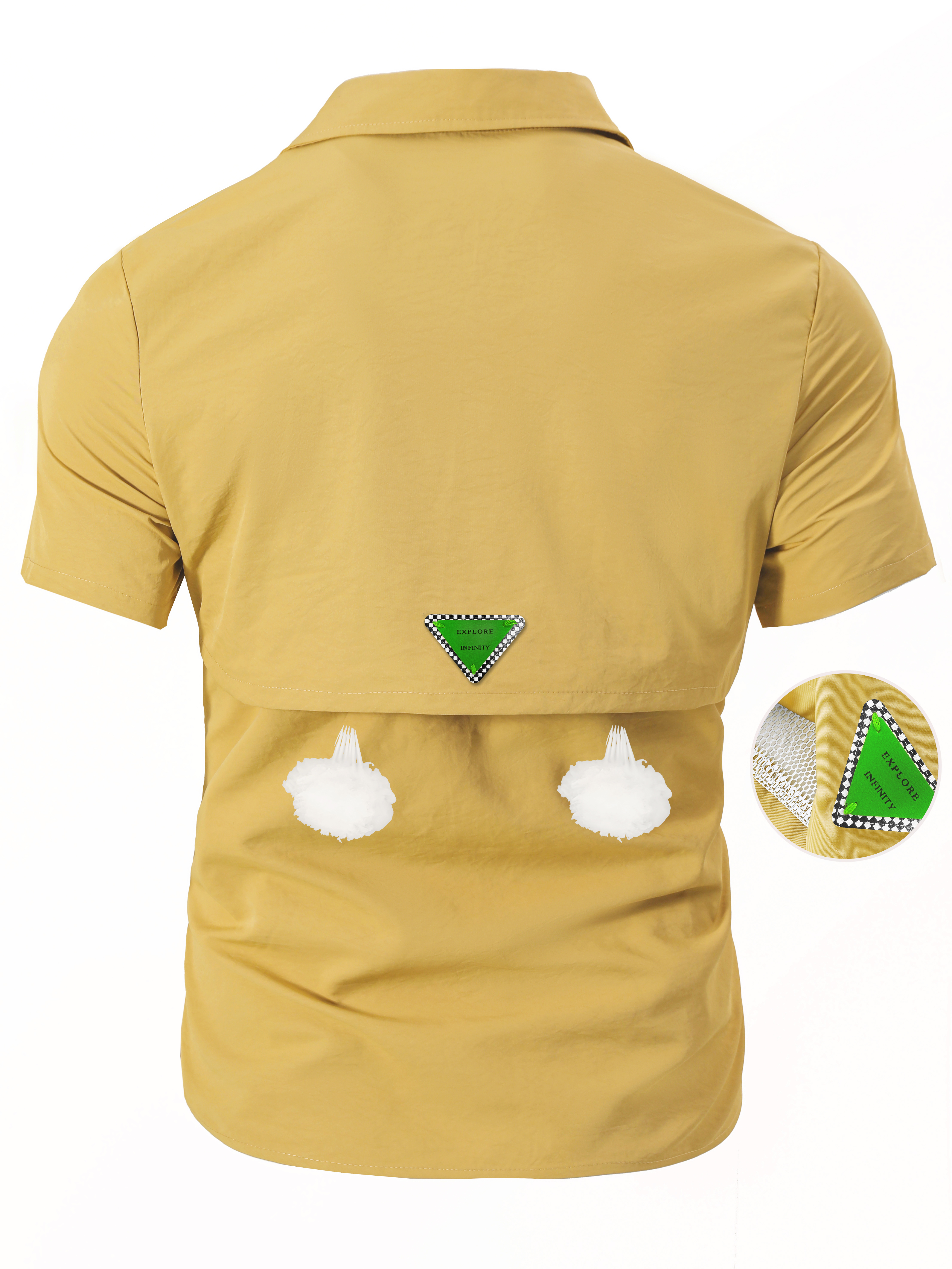 Men Casual Utility Work Shirt with Flap Pocket