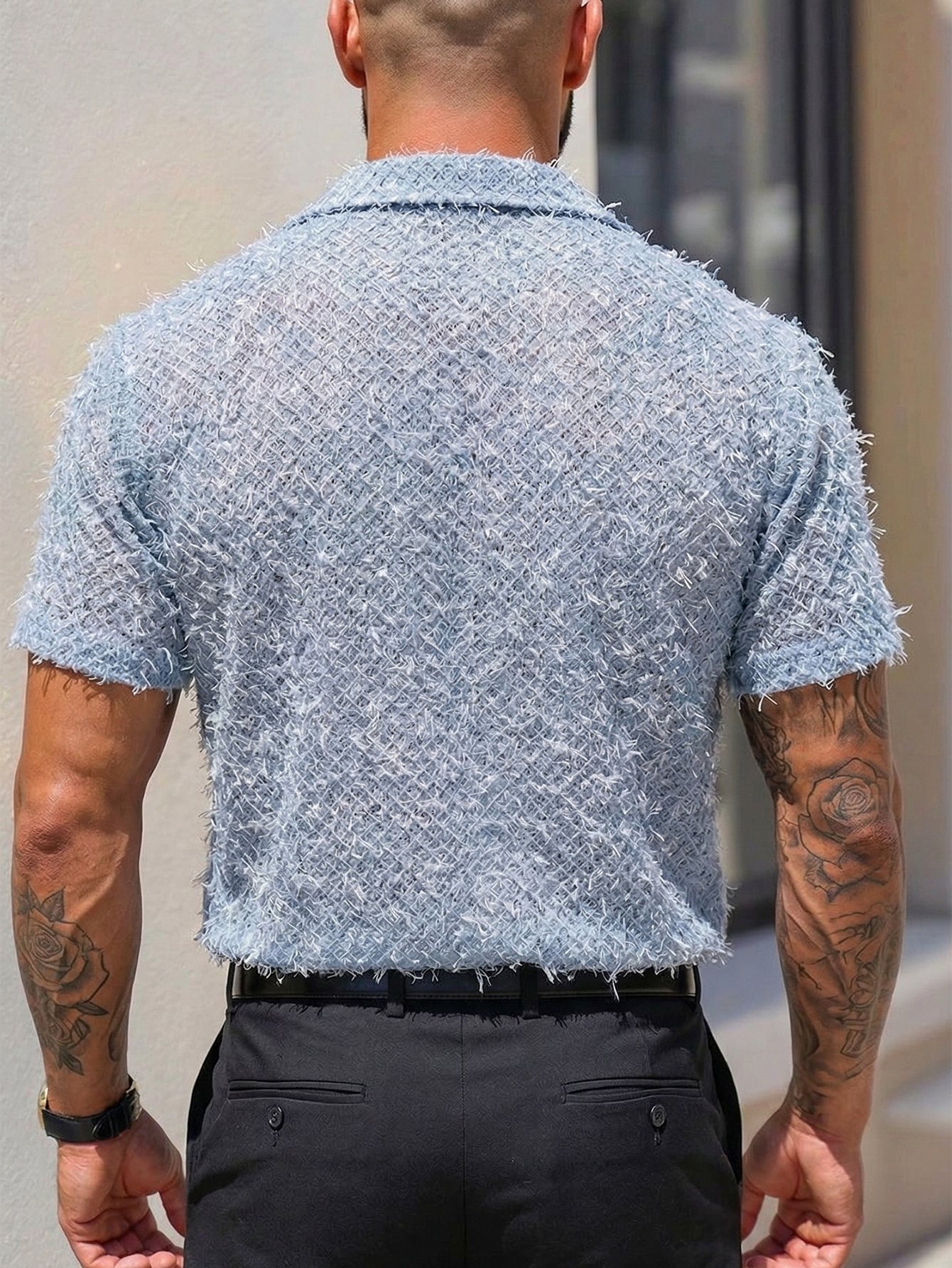 Men Textured Jacquard Casual Shirt