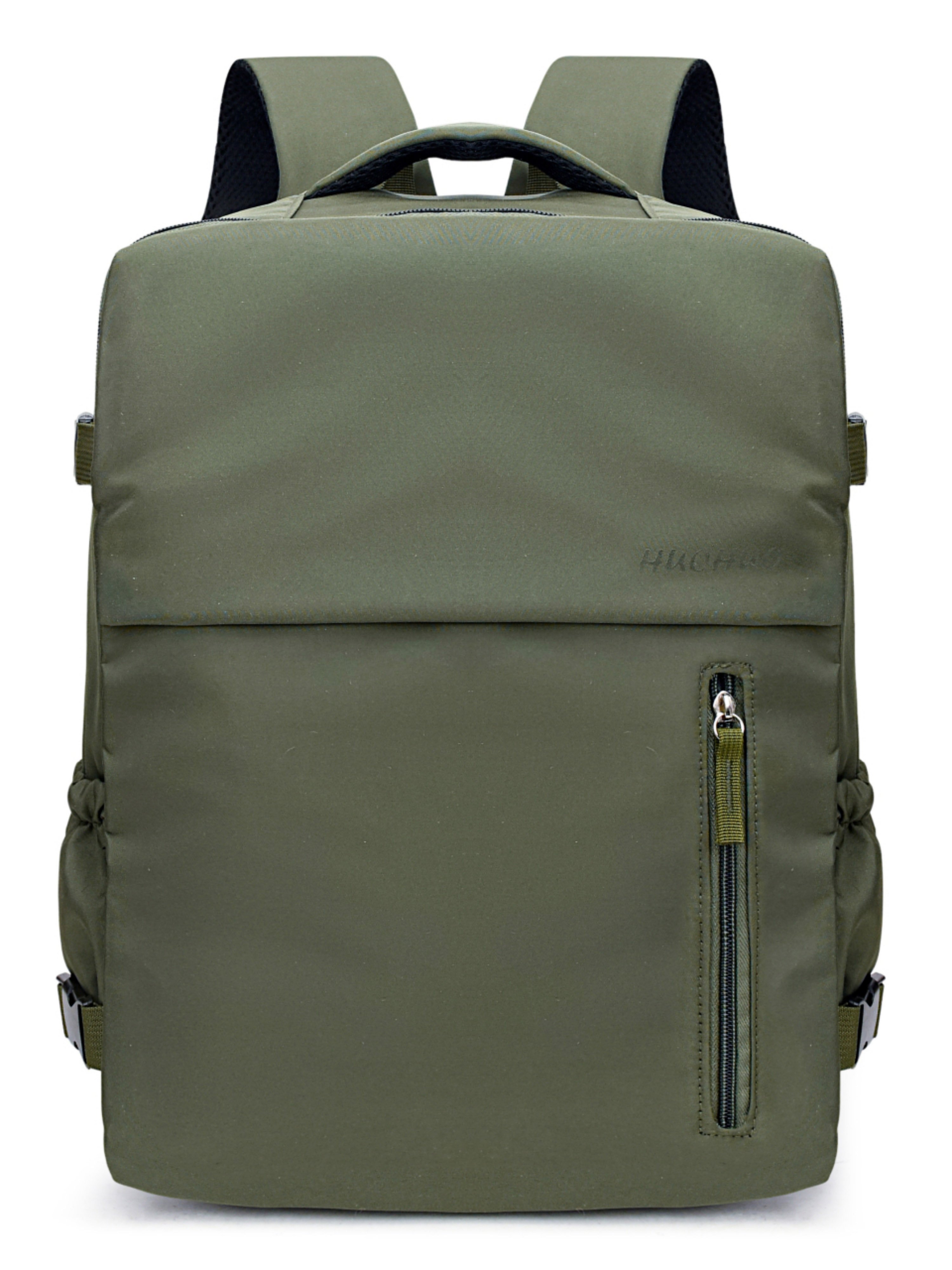 Dark Green Plain Backpack
