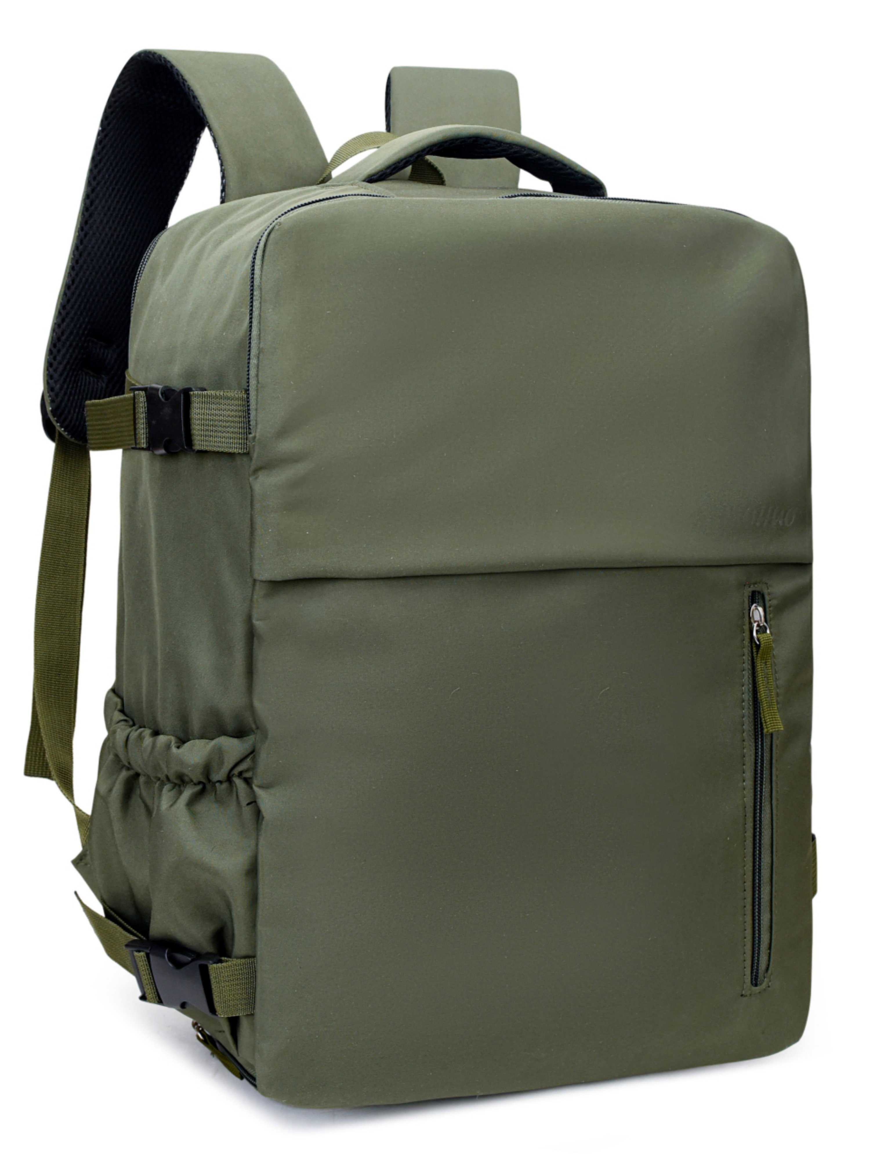 Dark Green Plain Backpack