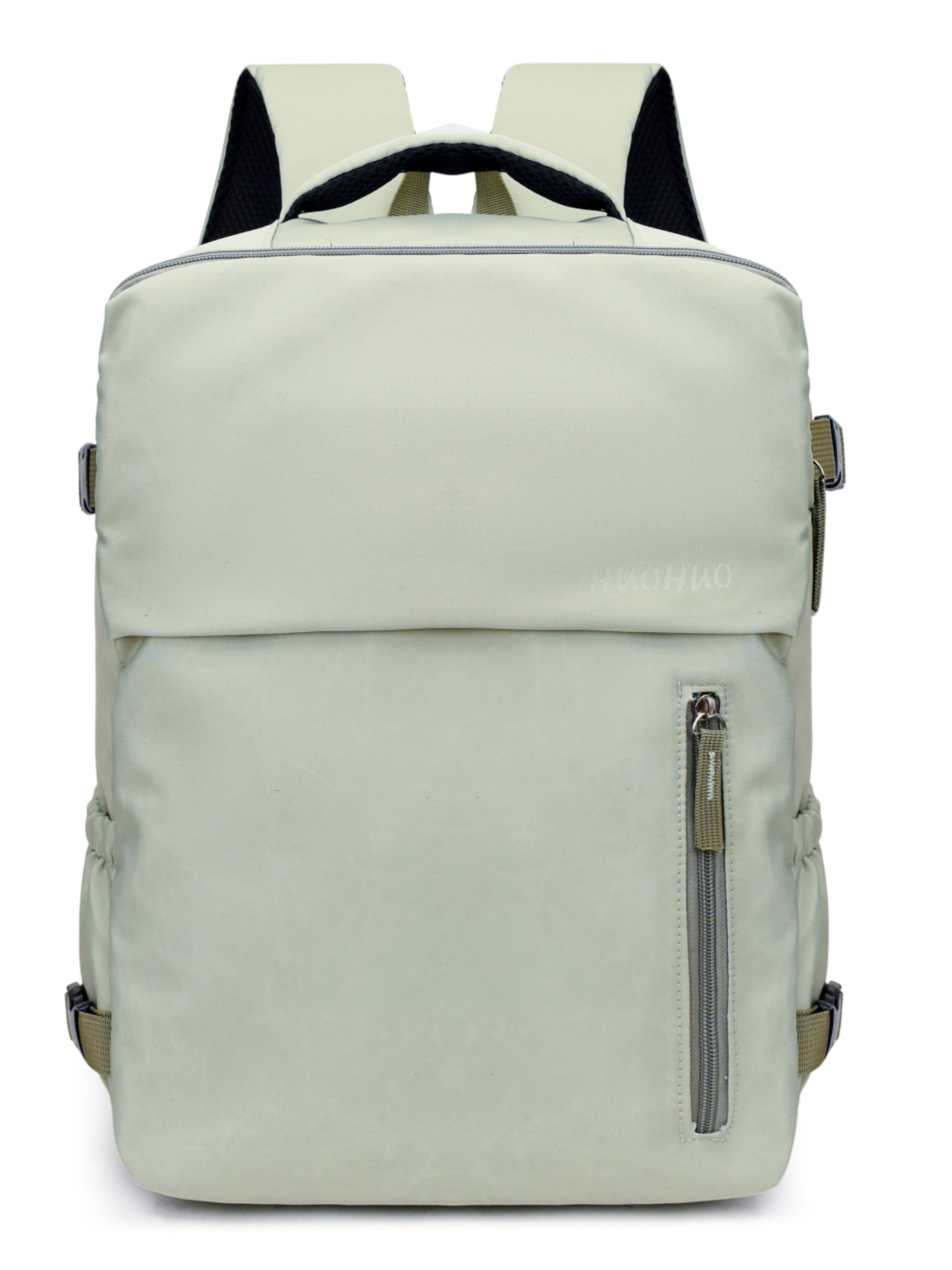 Green Backpack with Shoe Compartment