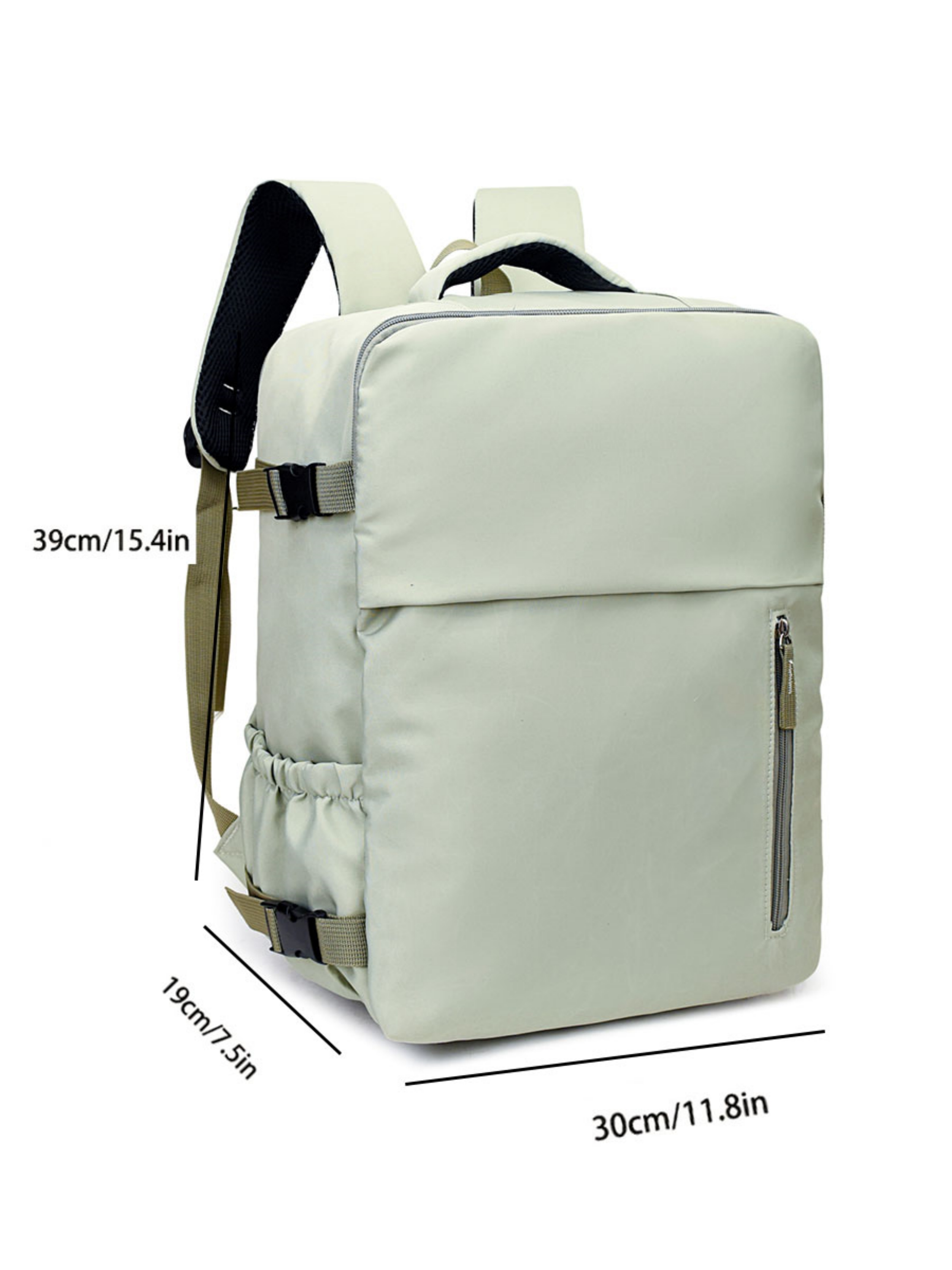 Green Backpack with Shoe Compartment