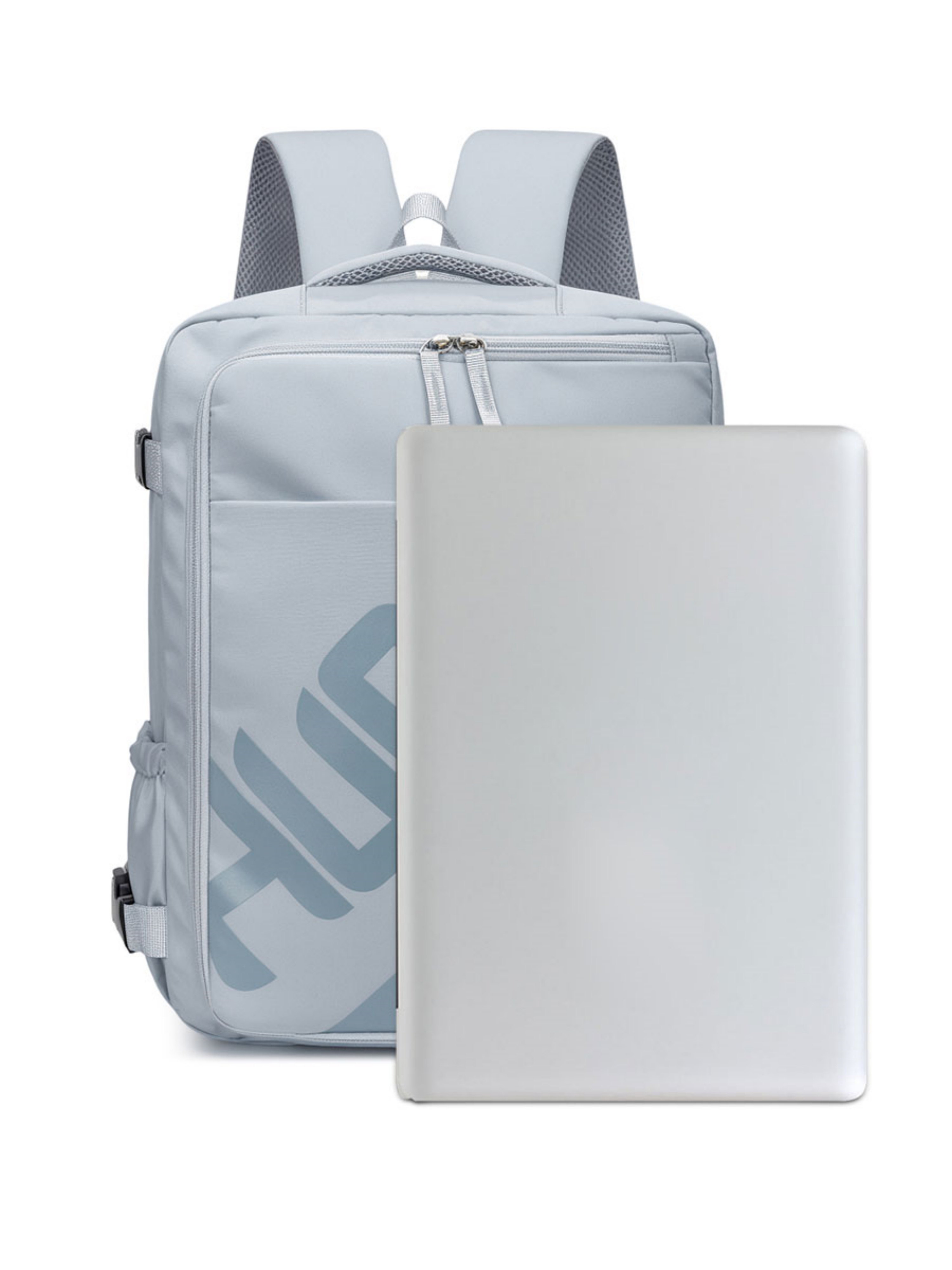 Grey Backpack with Shoe Compartment