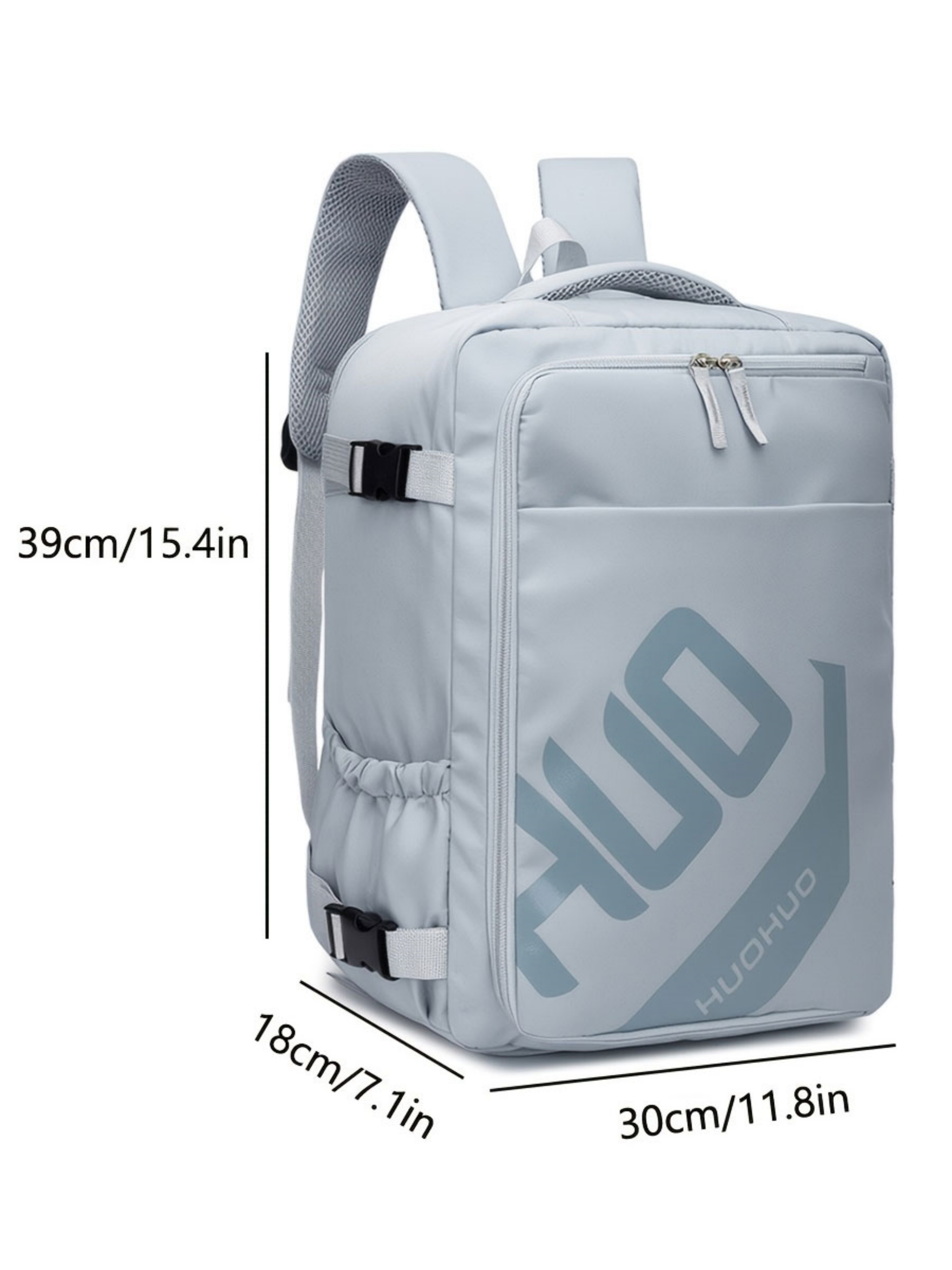 Grey Backpack with Shoe Compartment
