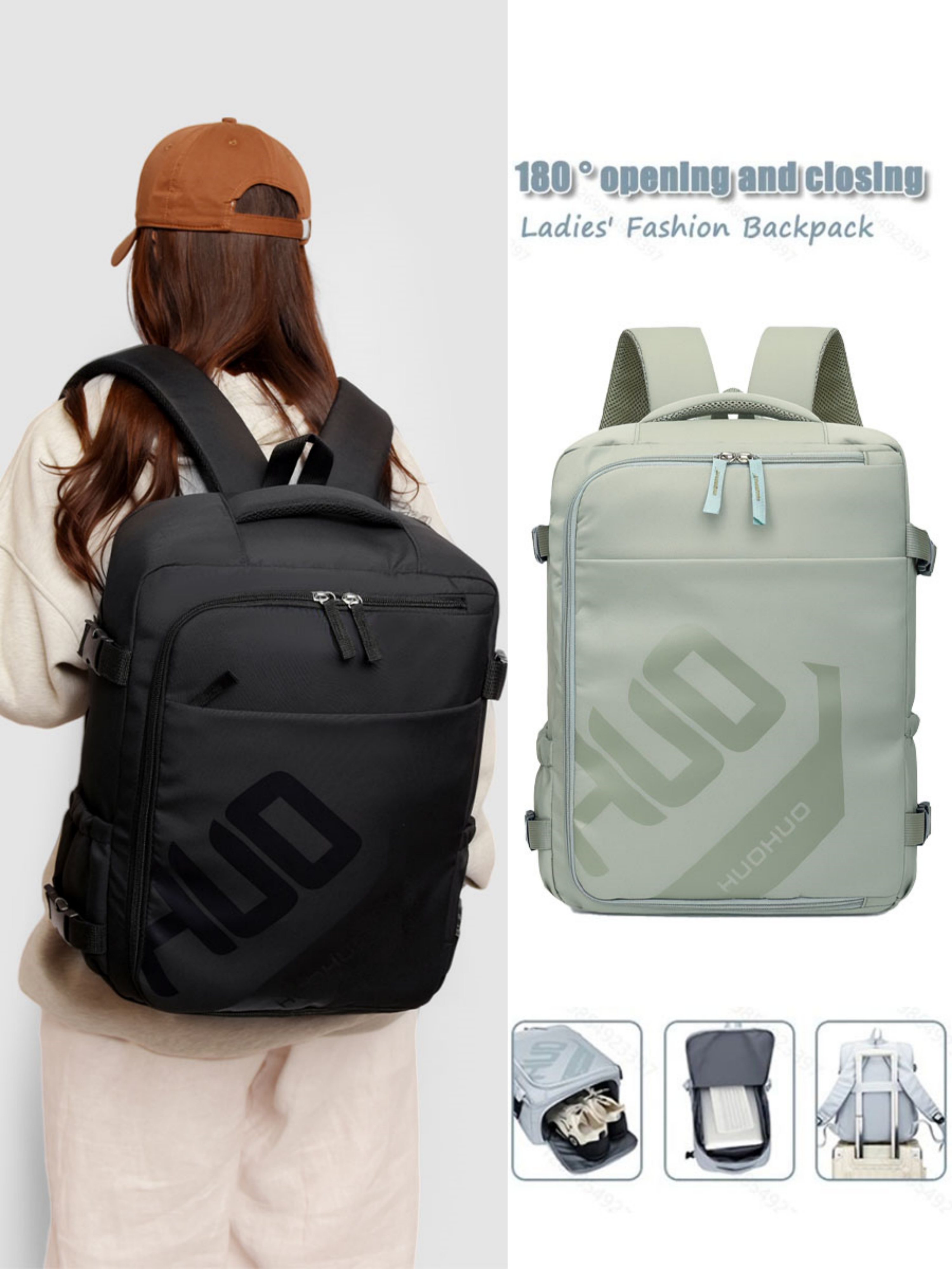 Black Plain Backpack