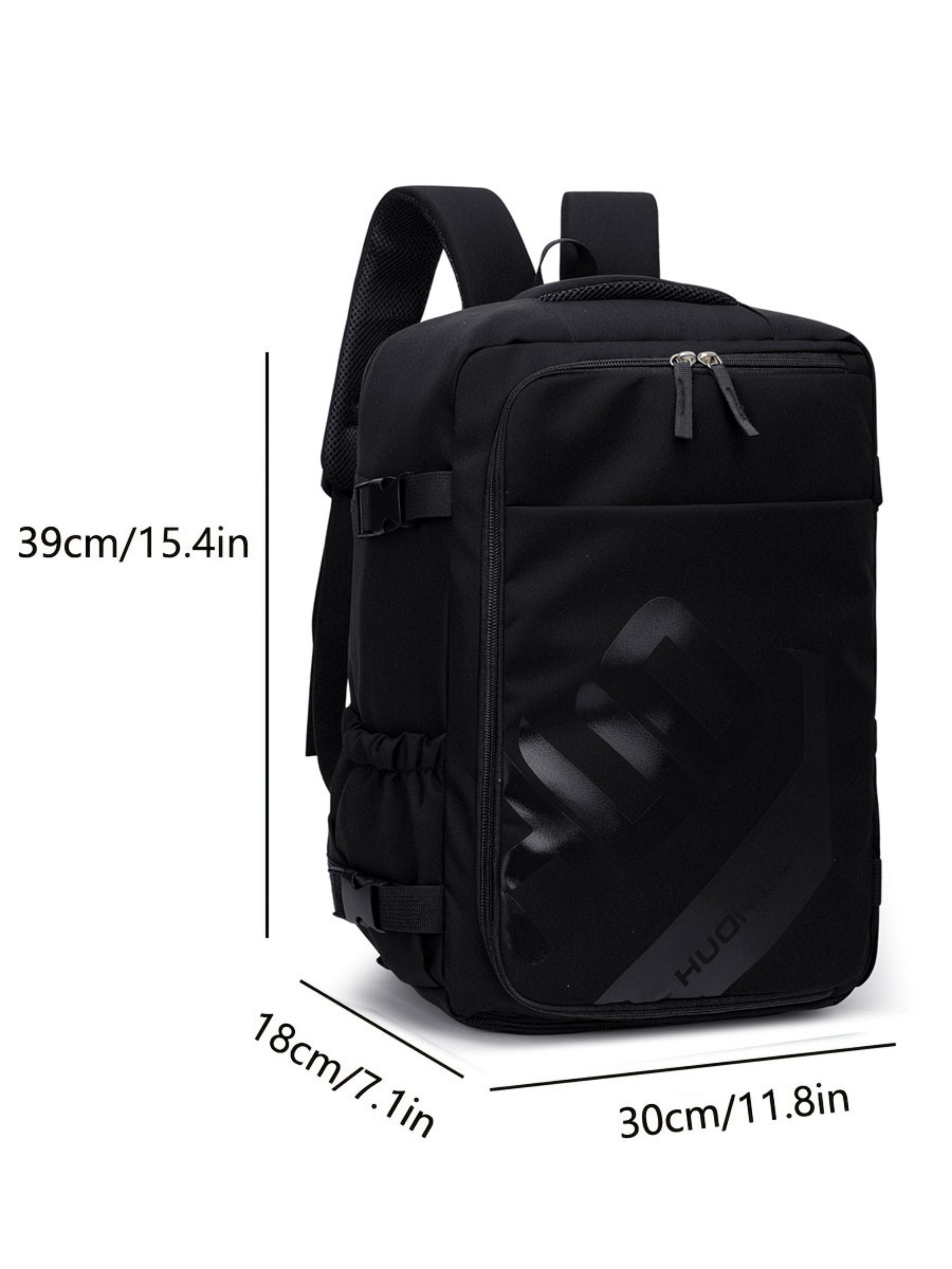 Black Plain Backpack