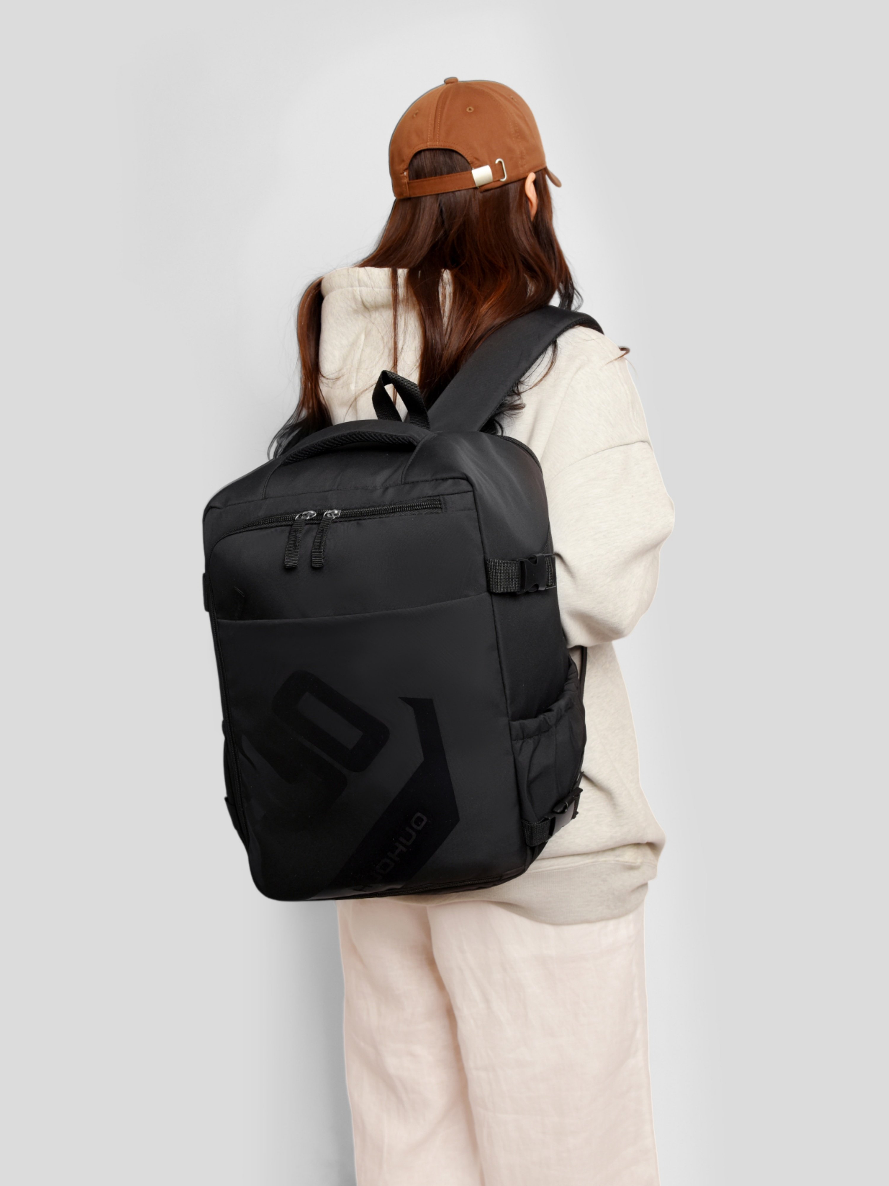 Black Plain Backpack
