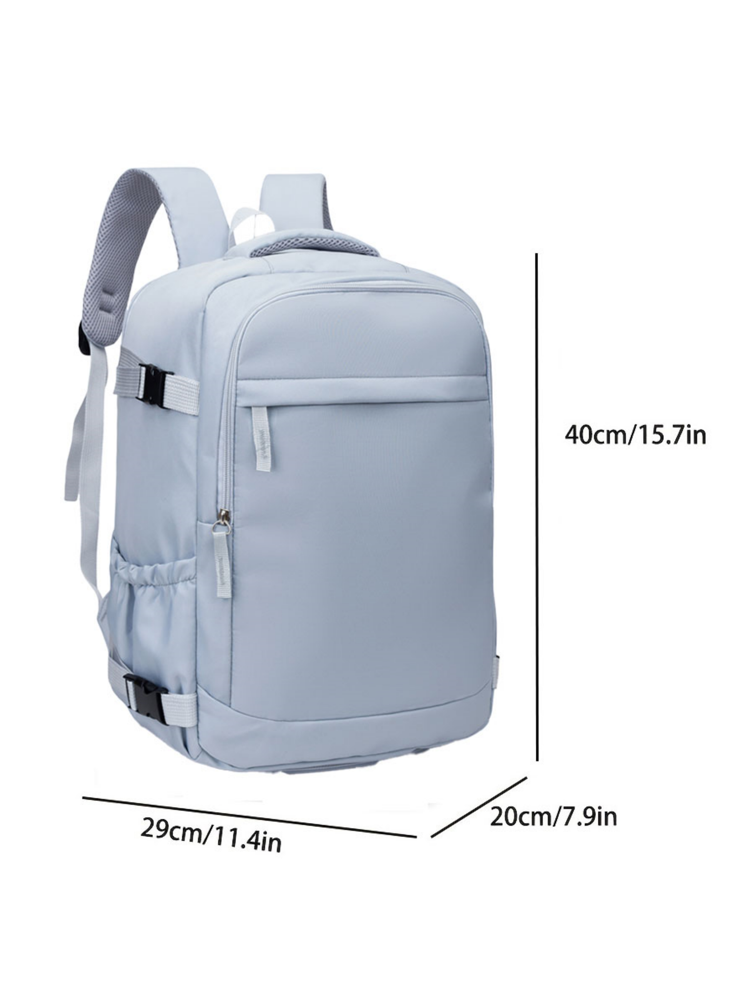 Light Blue Travel Backpack