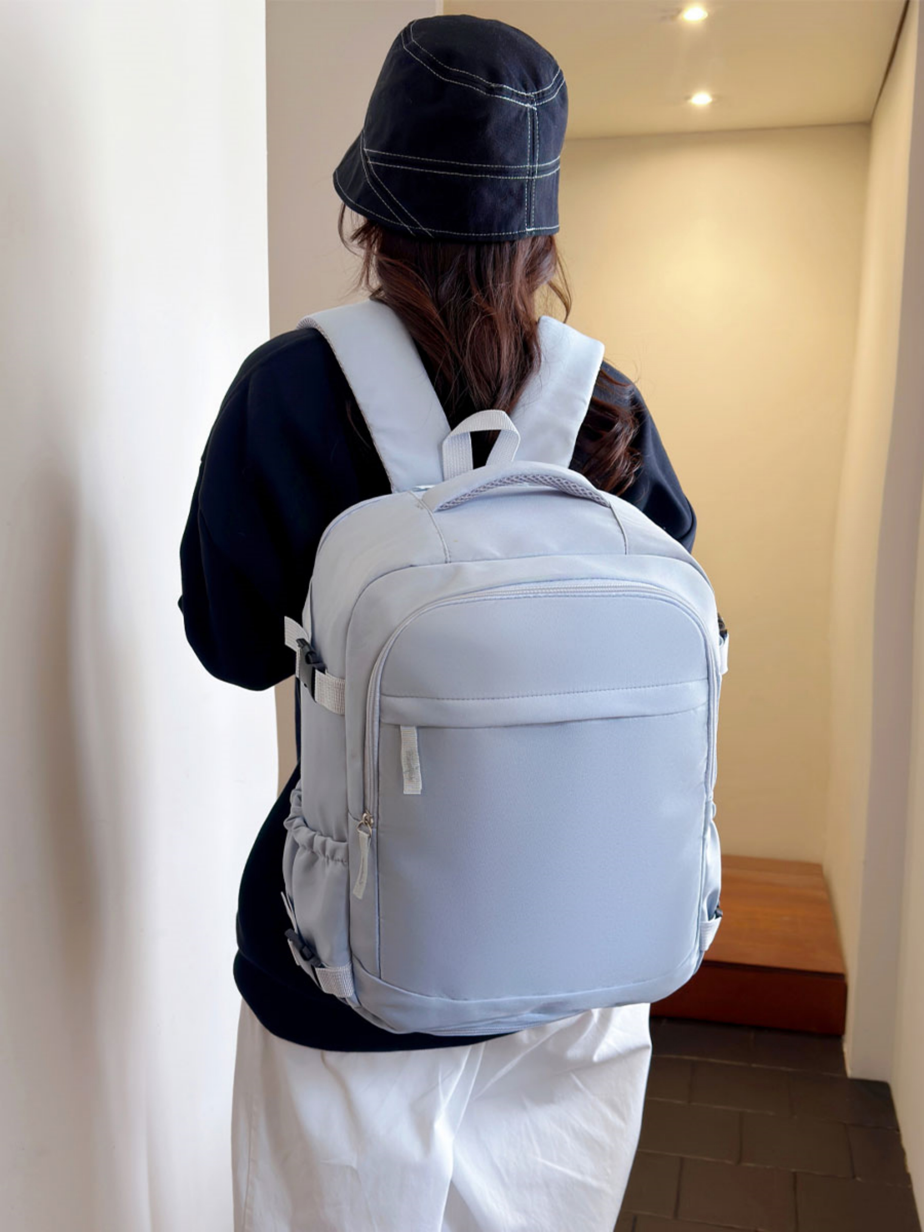 Light Blue Travel Backpack