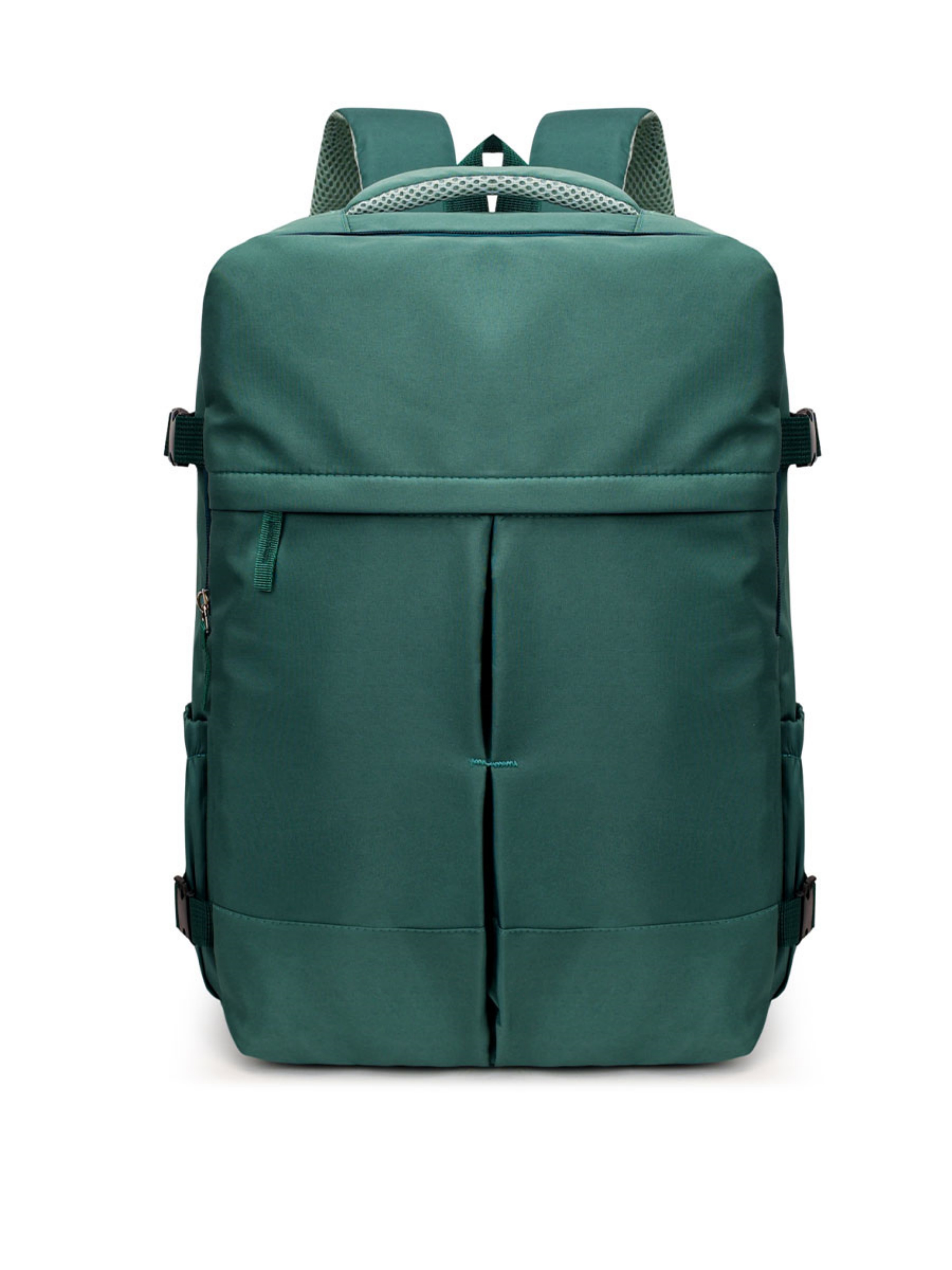 Green Travel Backpack with Shoe Compartment