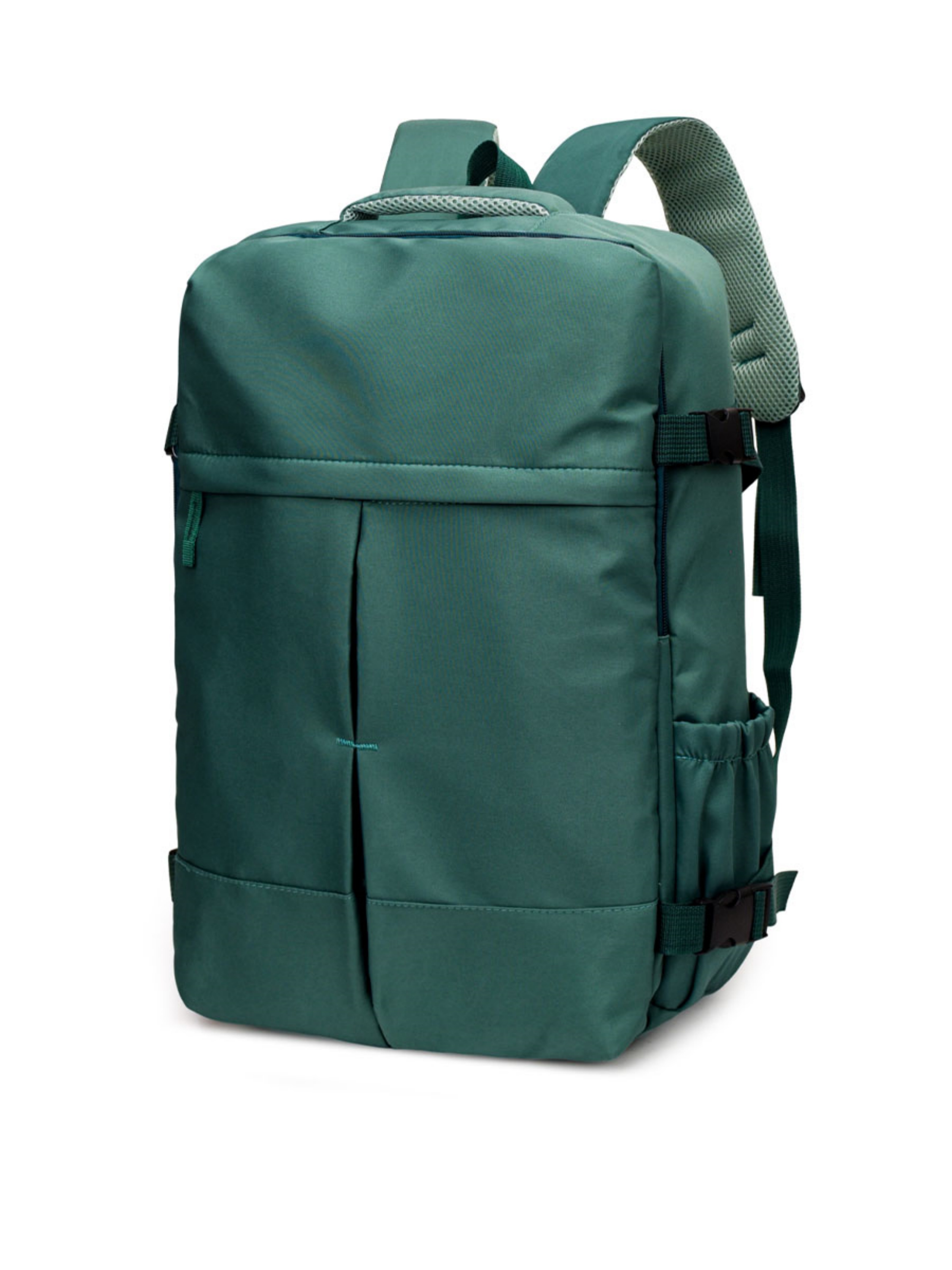 Green Travel Backpack with Shoe Compartment