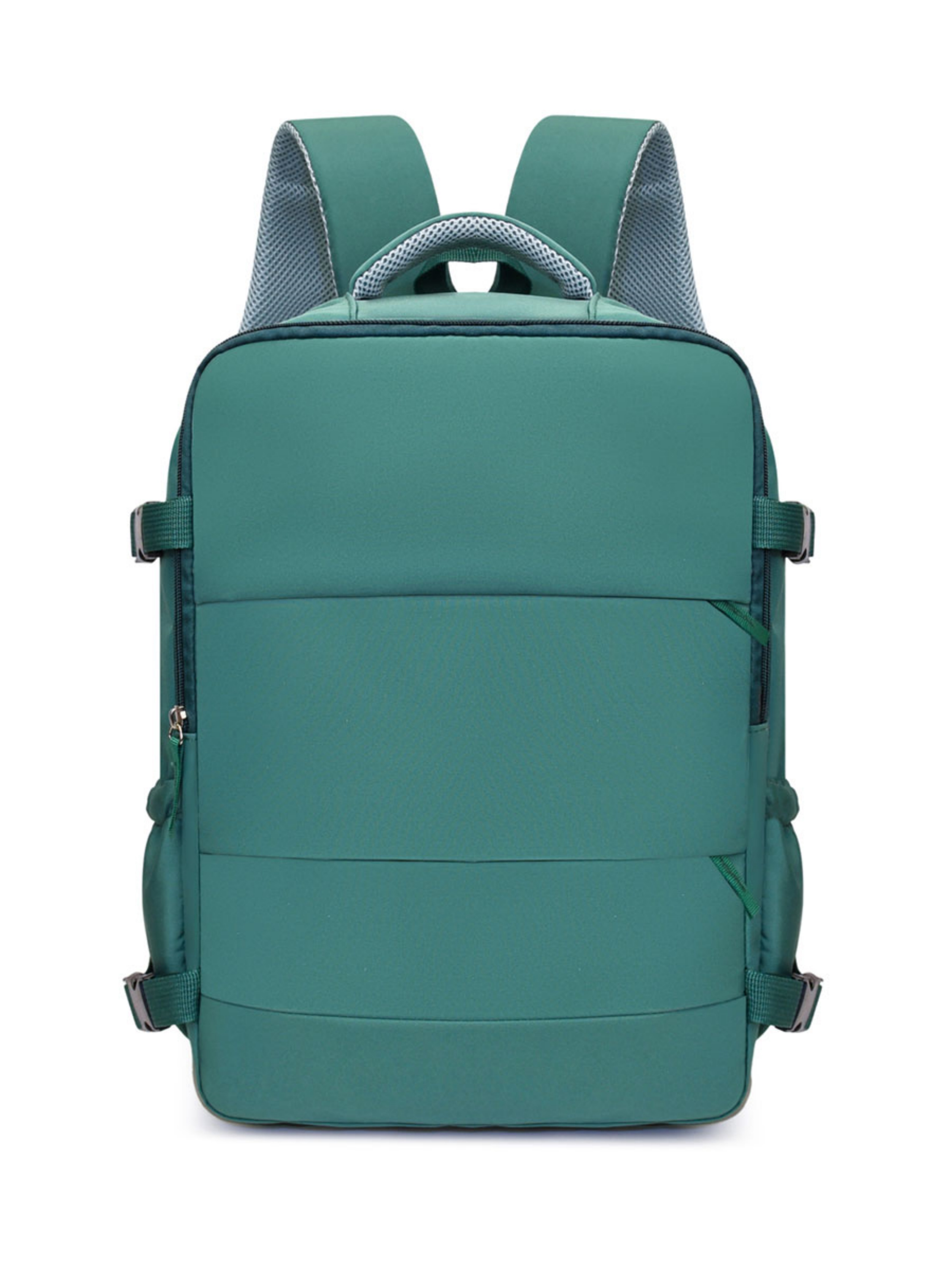 Green Travel Backpack with Shoe Compartment