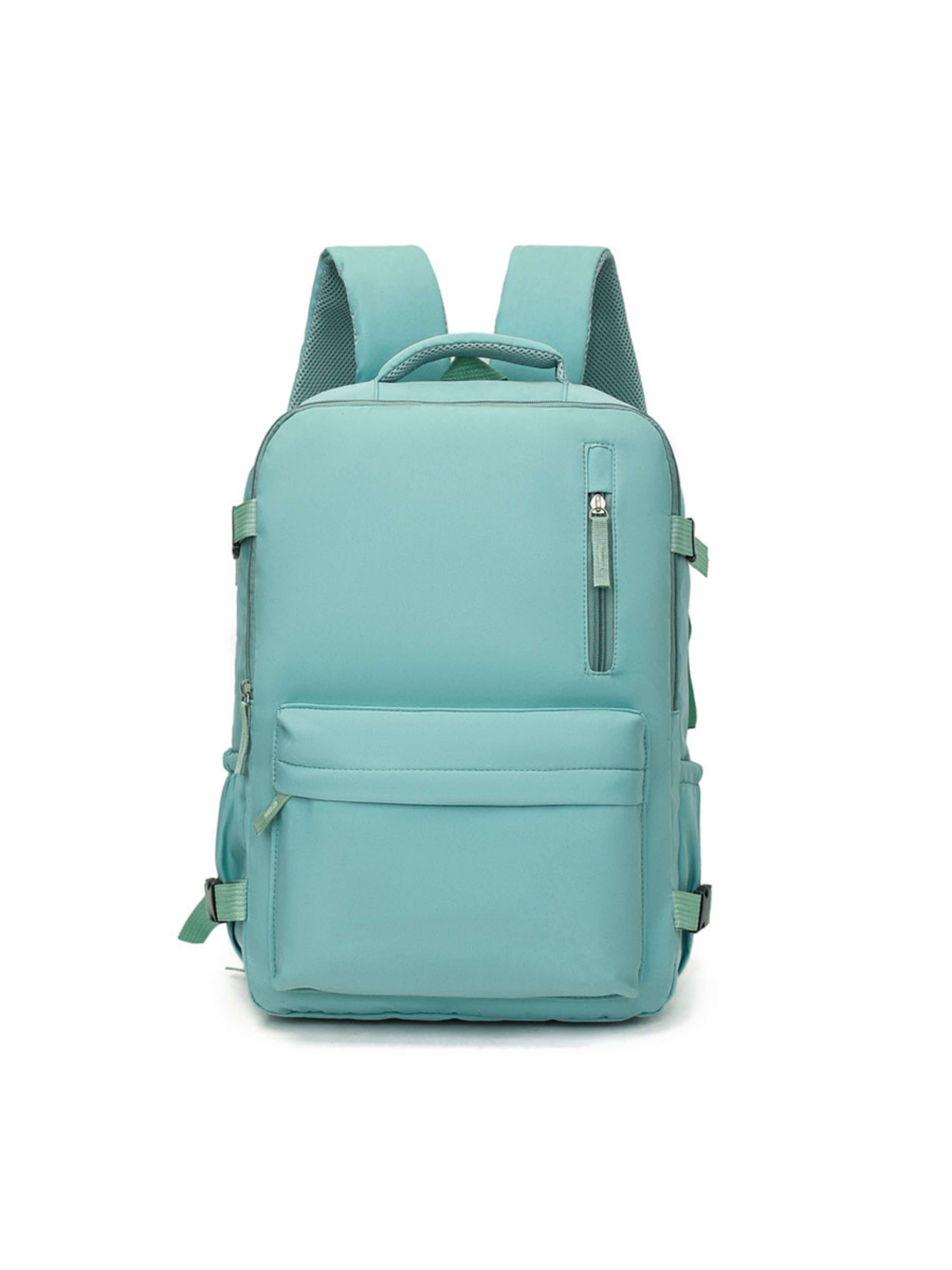 Green Travel Backpack with Shoe Compartment