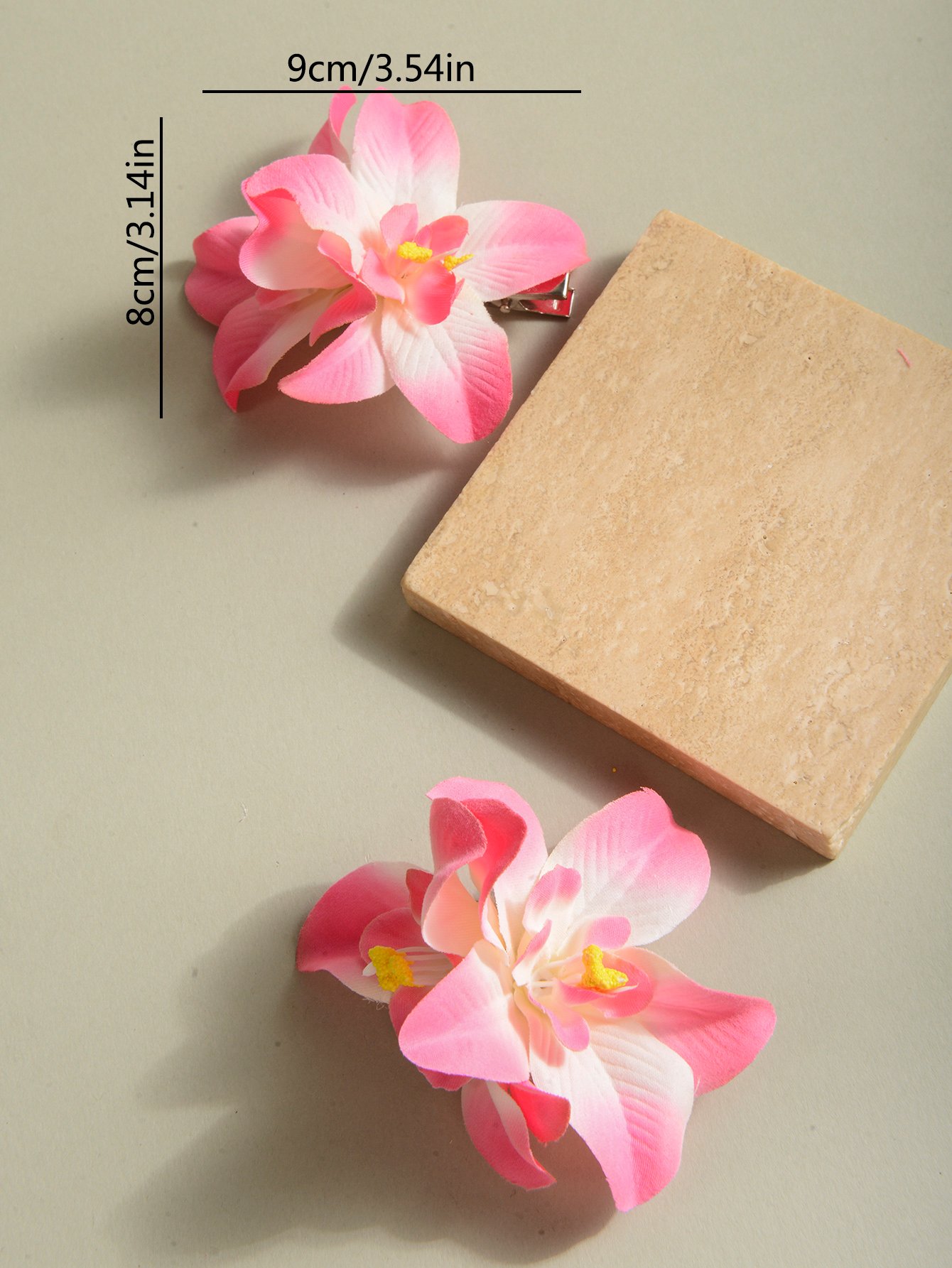 Multi-Color Orchid Hair Clip Set