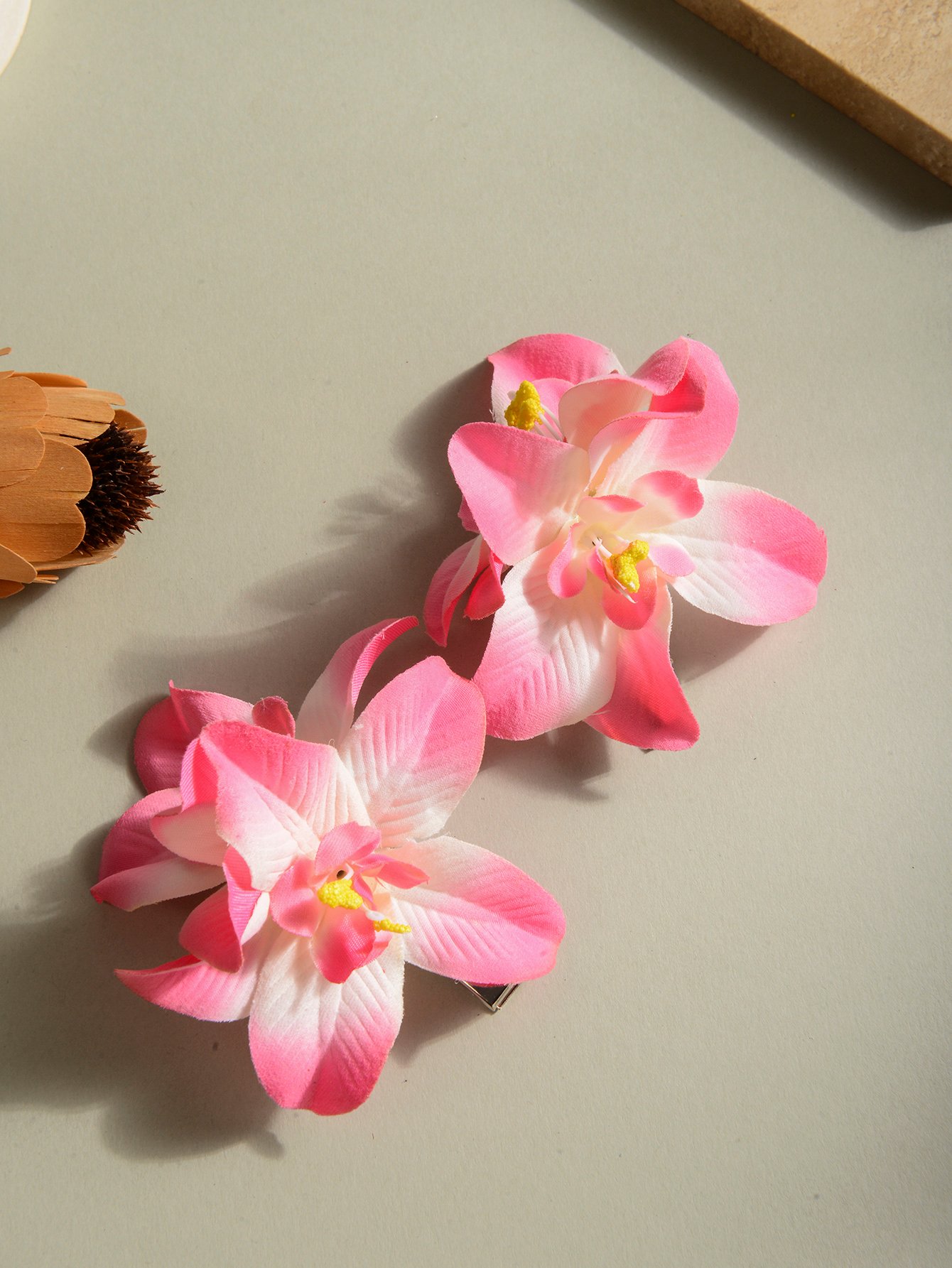 Multi-Color Orchid Hair Clip Set