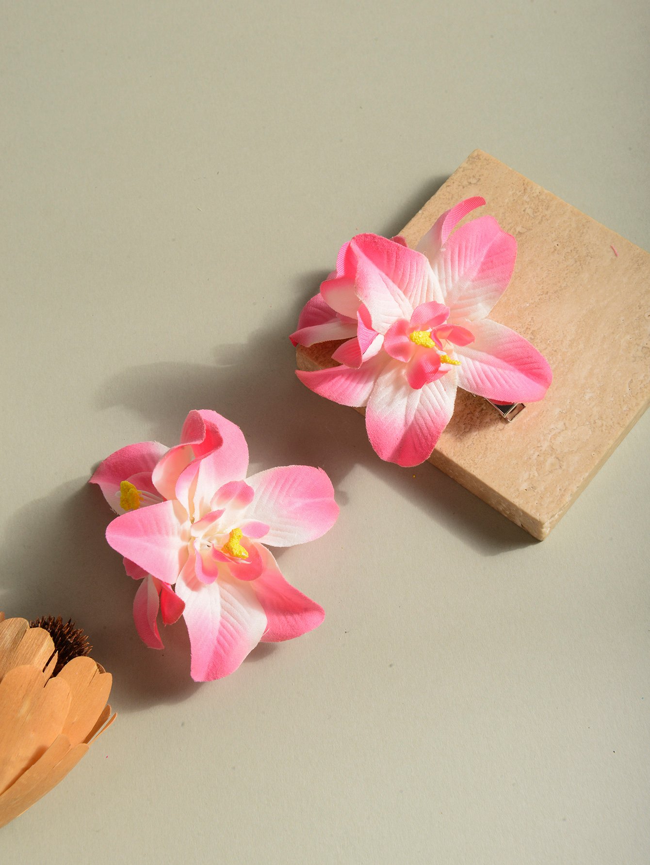 Multi-Color Orchid Hair Clip Set
