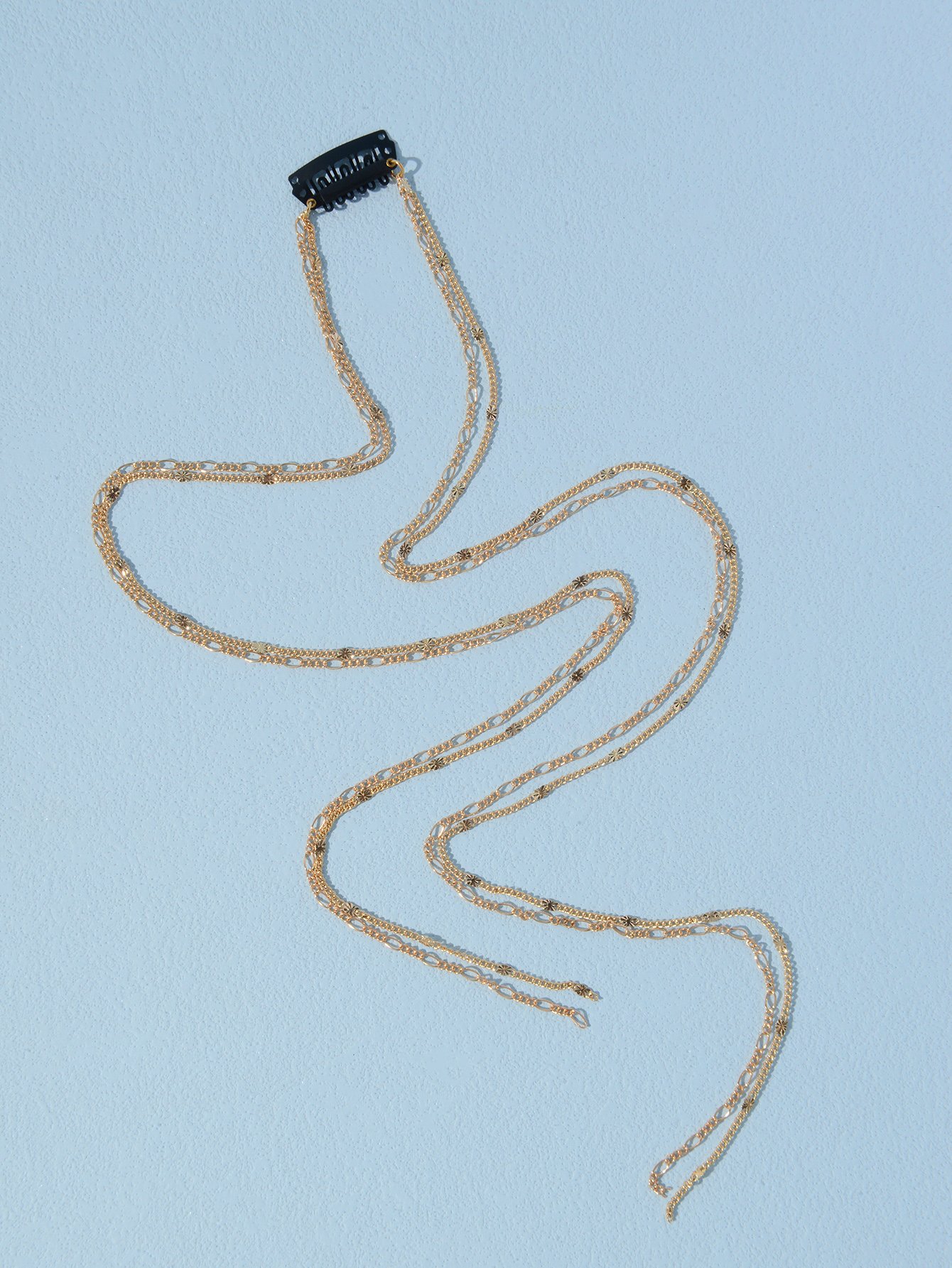 Golden Chain Hair Snap Clip 