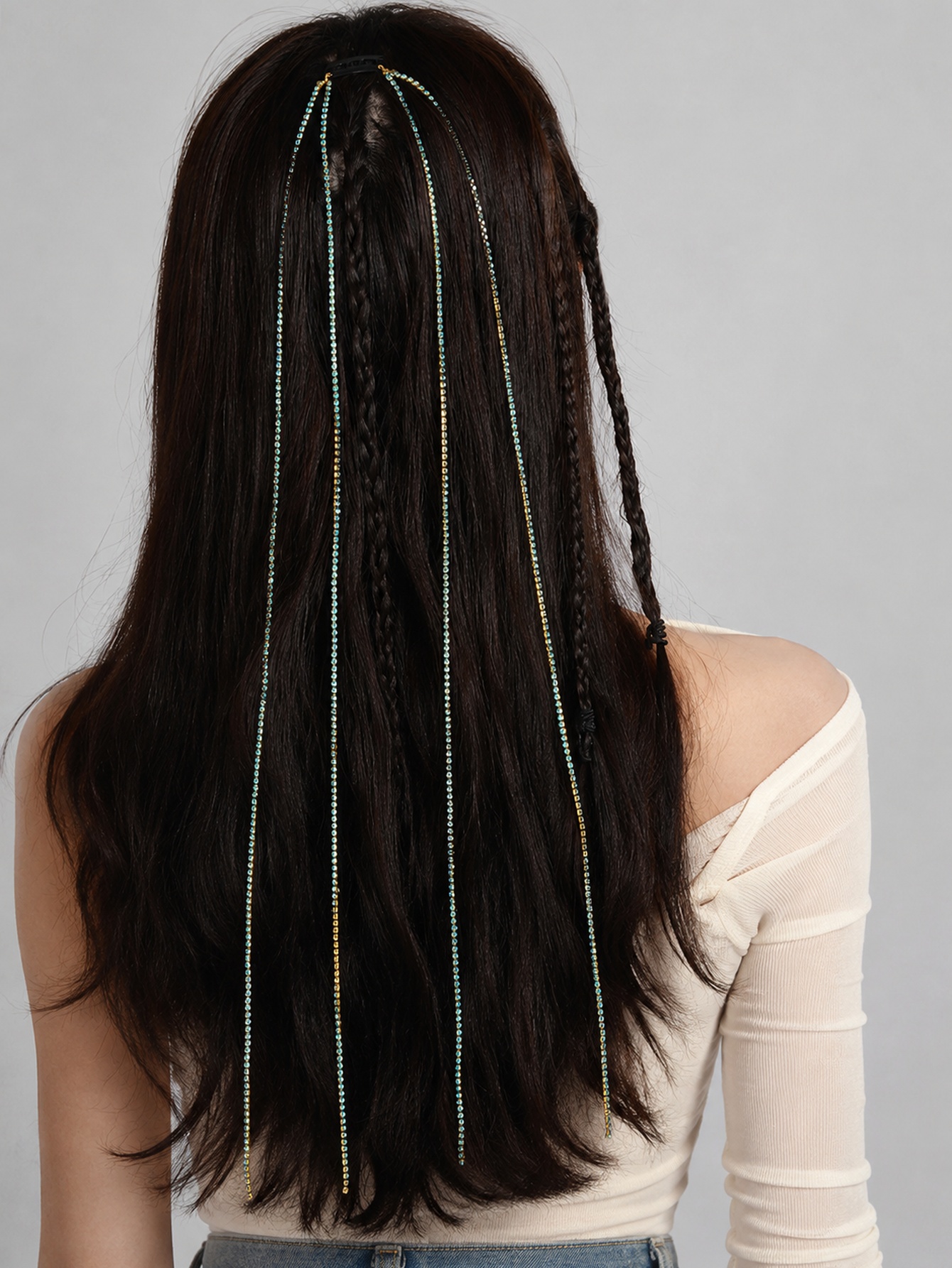 Blue Hair Snap Chain