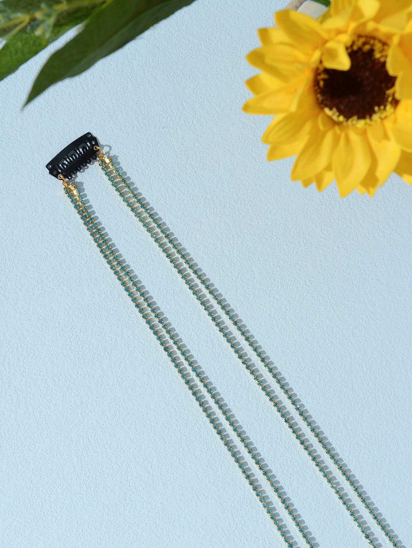 Blue Hair Snap Chain
