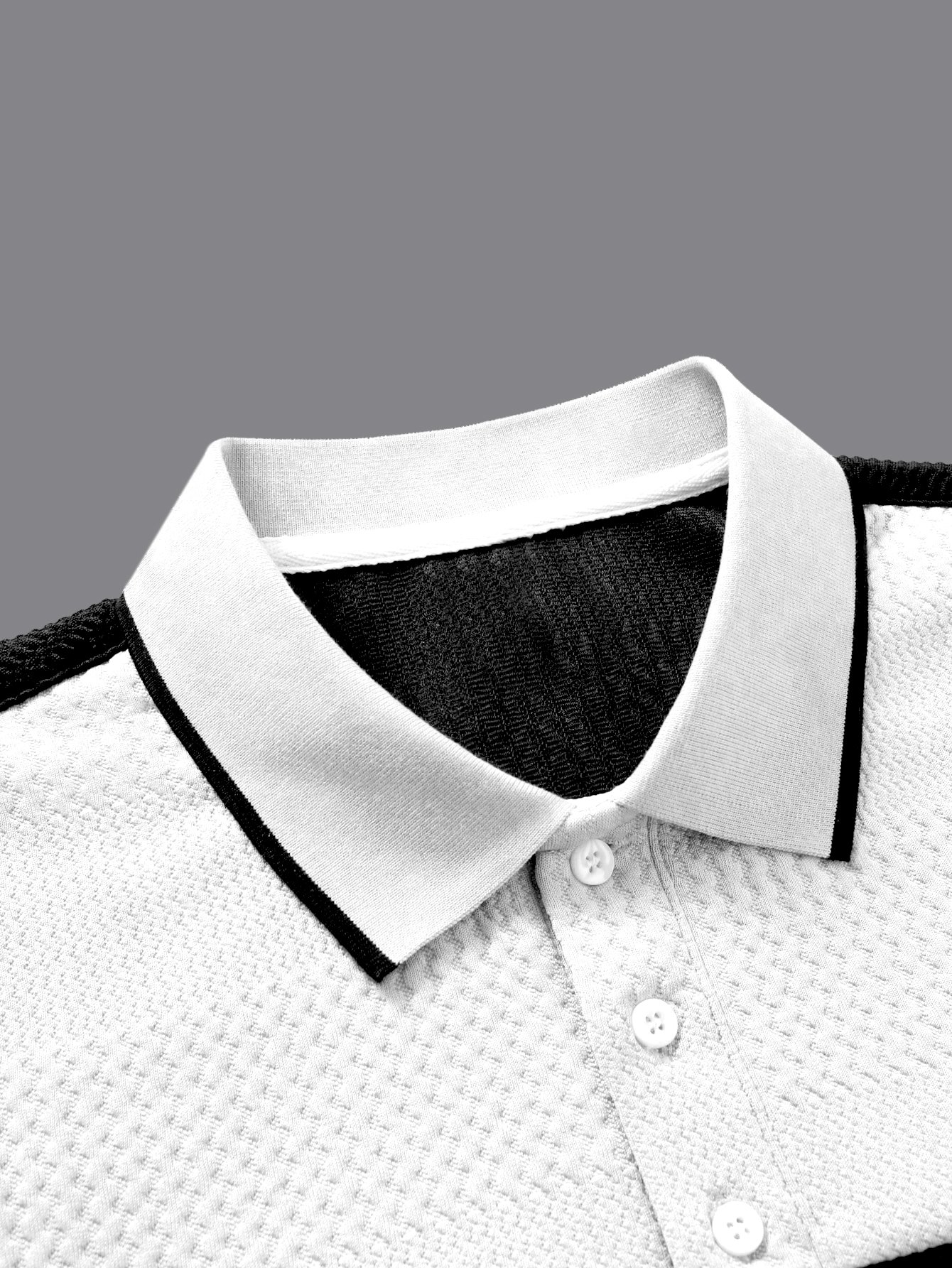 Color Block Textured Polo T-Shirt